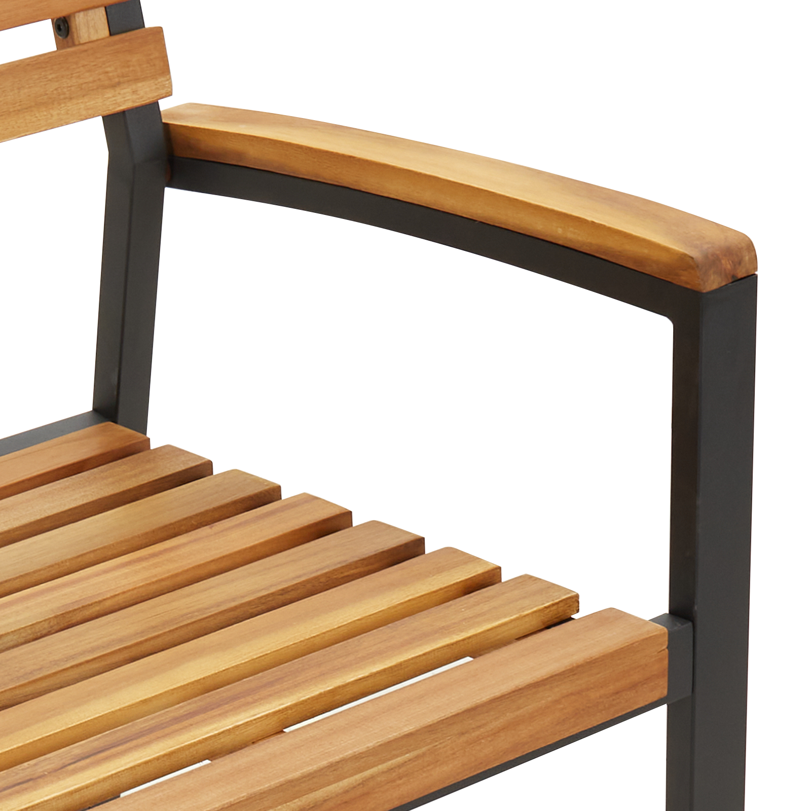 5-delers hagemøbelsett i solid akasietre og metall - Bilde 10