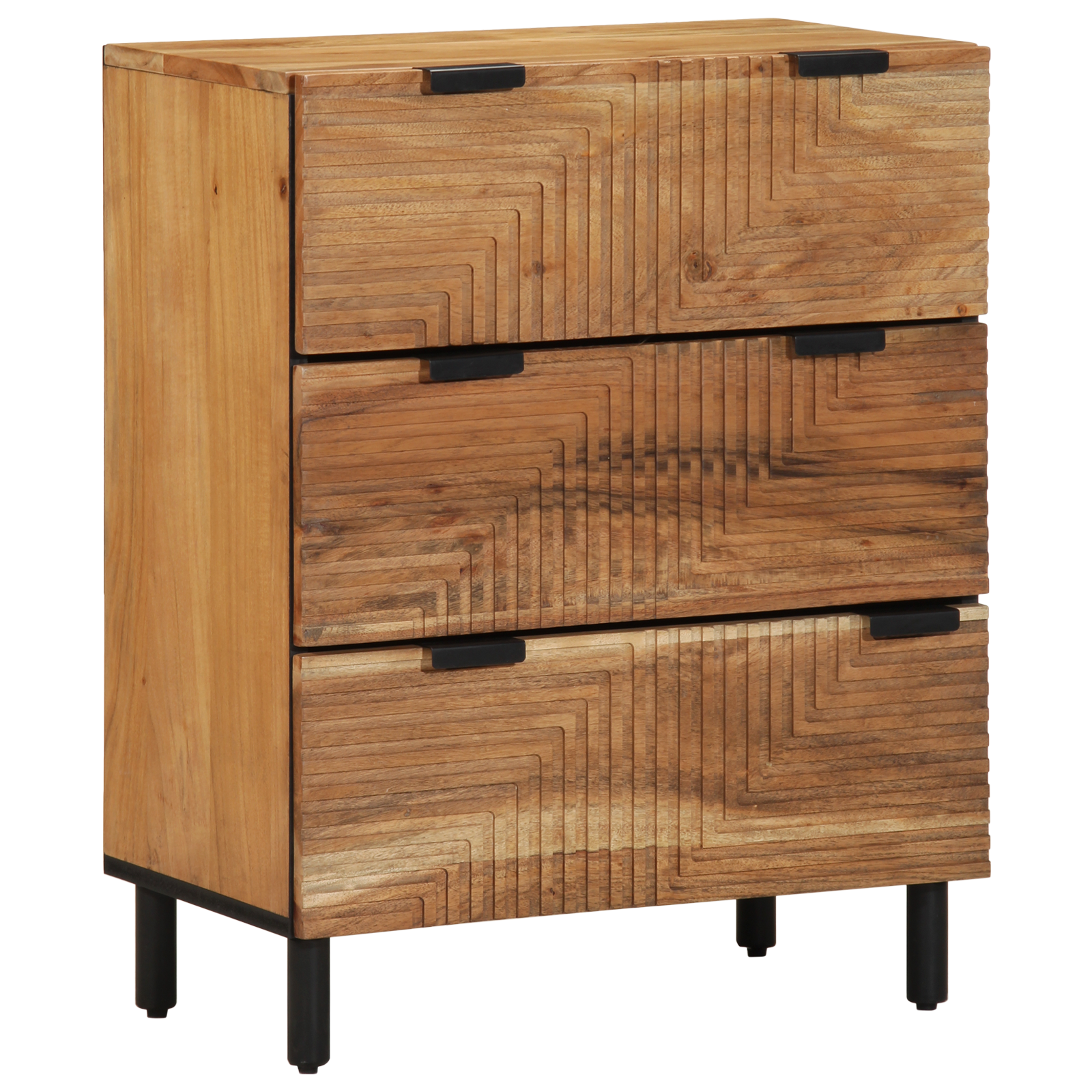 Sideboards 2 pcs Brown 60x33x75 cm Solid Wood Acacia - Image 3