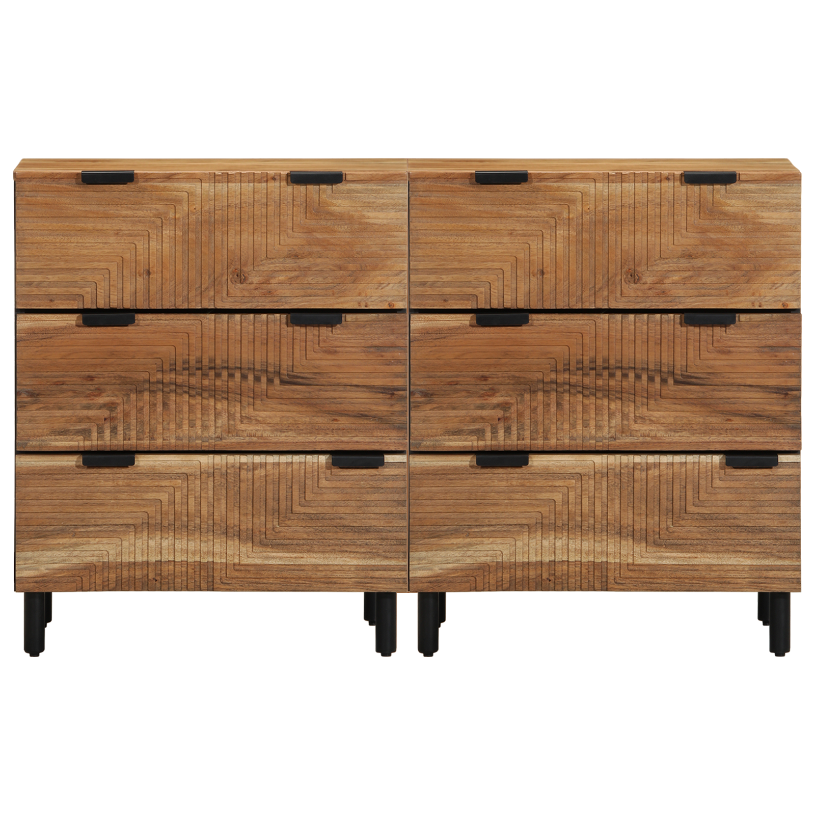 Sideboards 2 pcs Brown 60x33x75 cm Solid Wood Acacia - Image 4