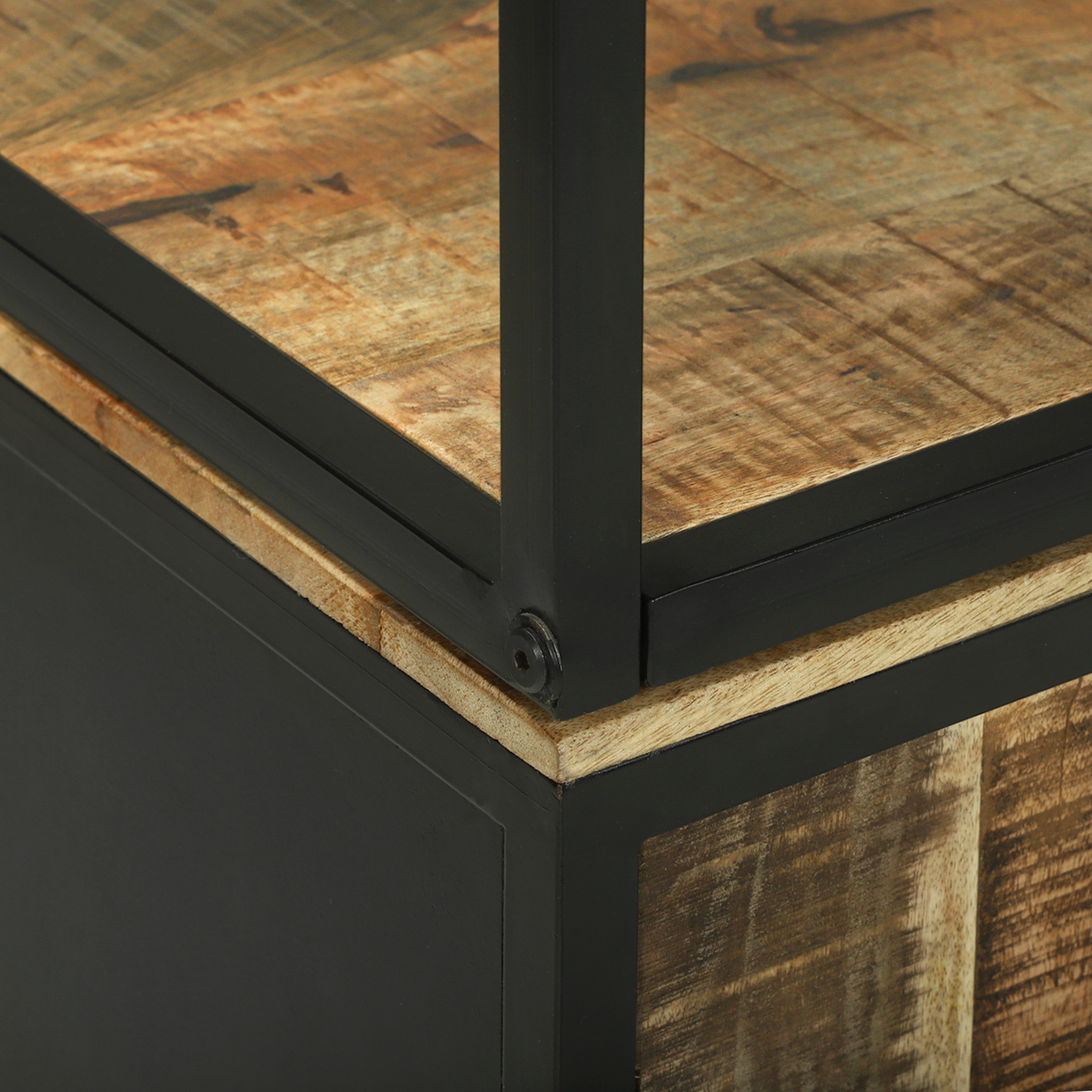 Highboard 70x35x180 cm Solid Rough Wood Mango - Image 8