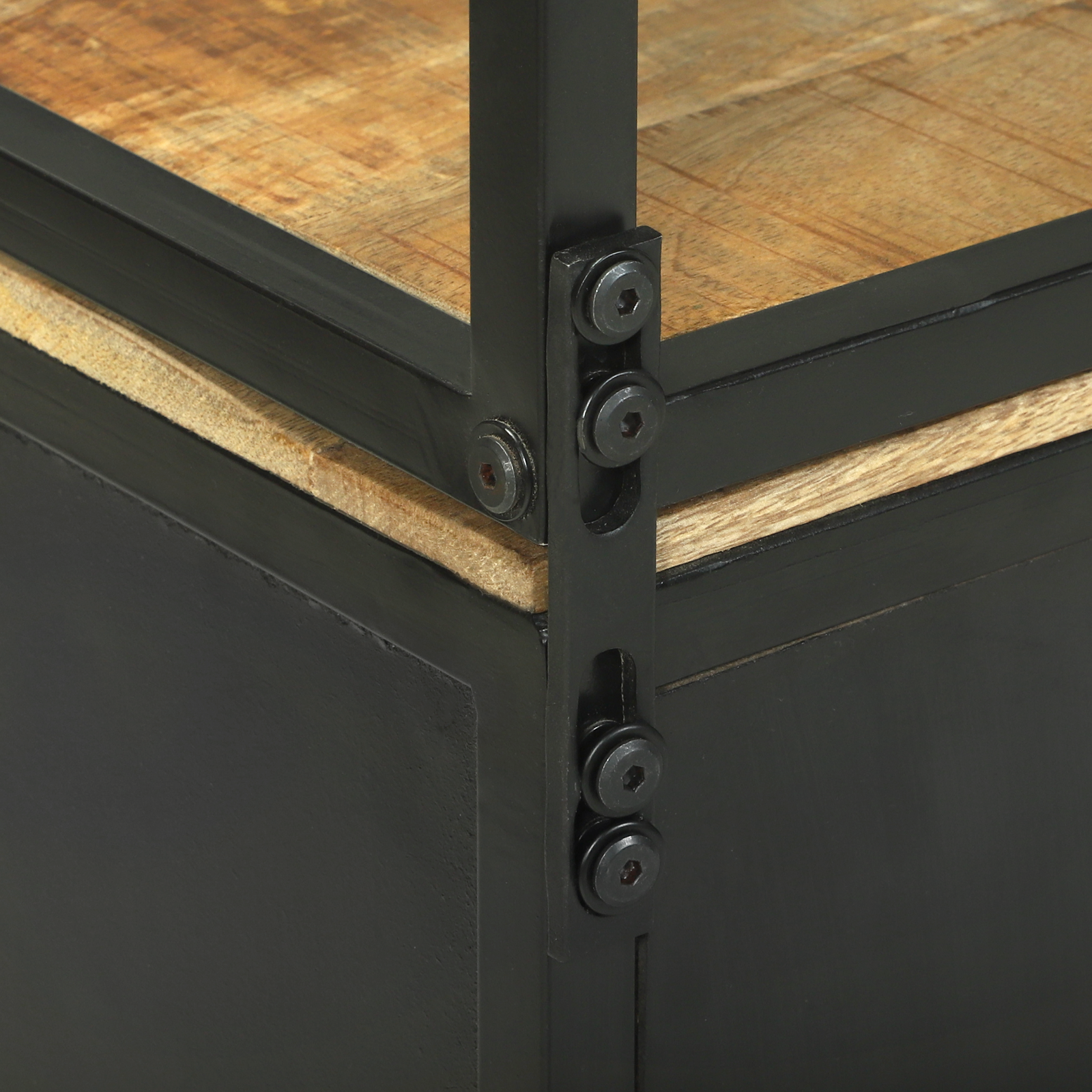 Highboard 70x35x180 cm Solid Rough Wood Mango - Image 9