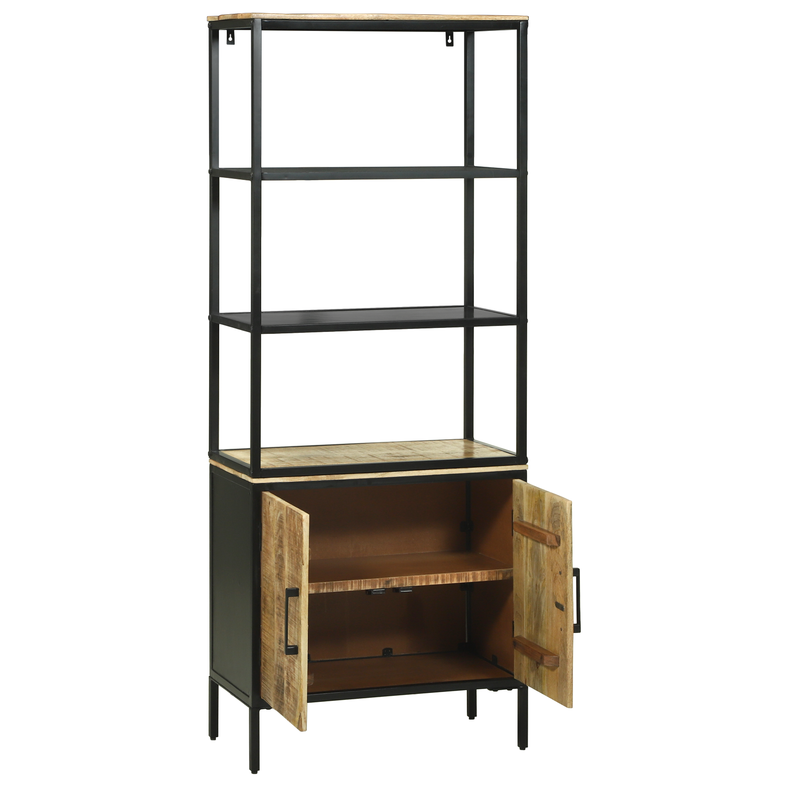 Highboard 70x35x180 cm Solid Rough Wood Mango - Image 4