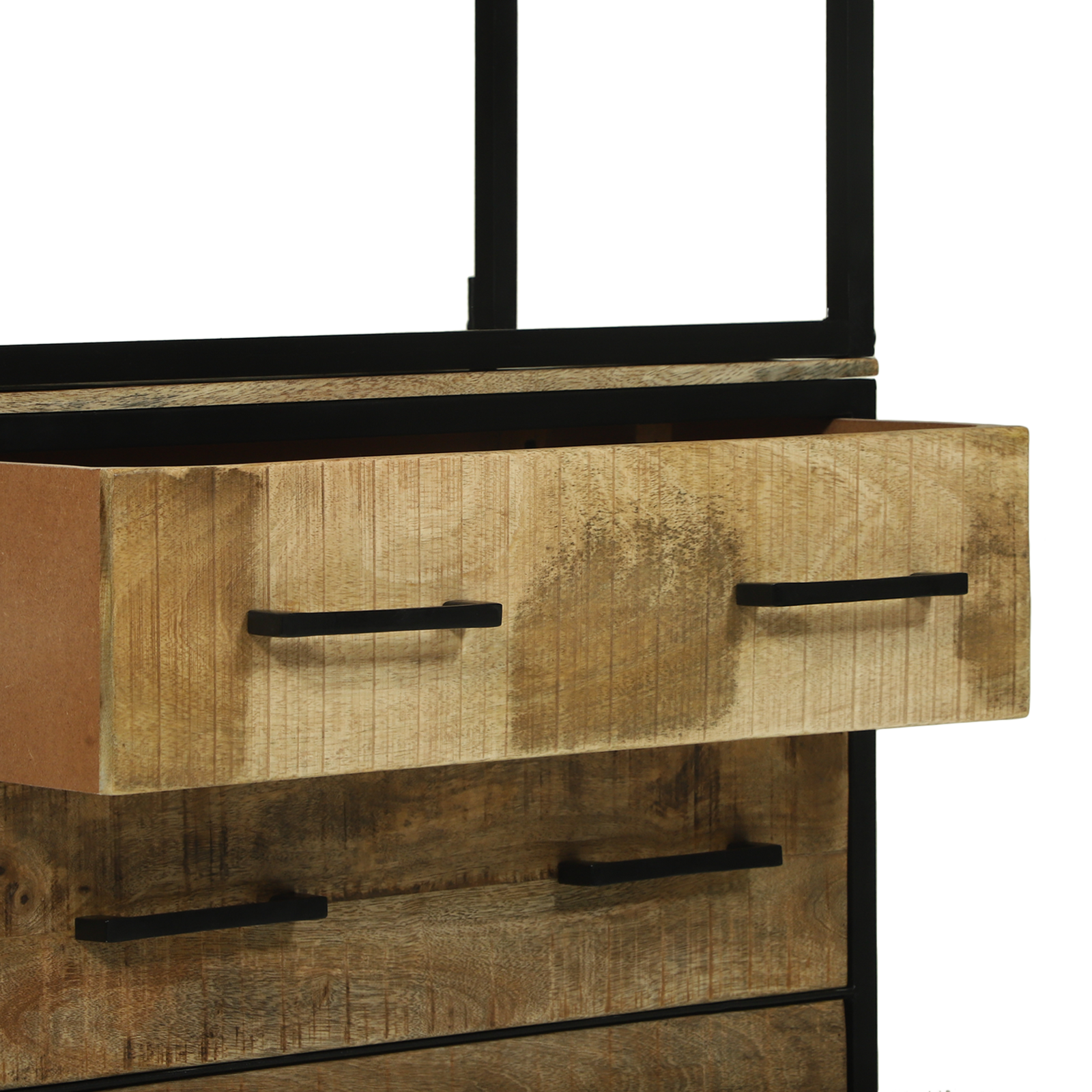 Highboard 70x35x180 cm Solid Rough Wood Mango - Image 9