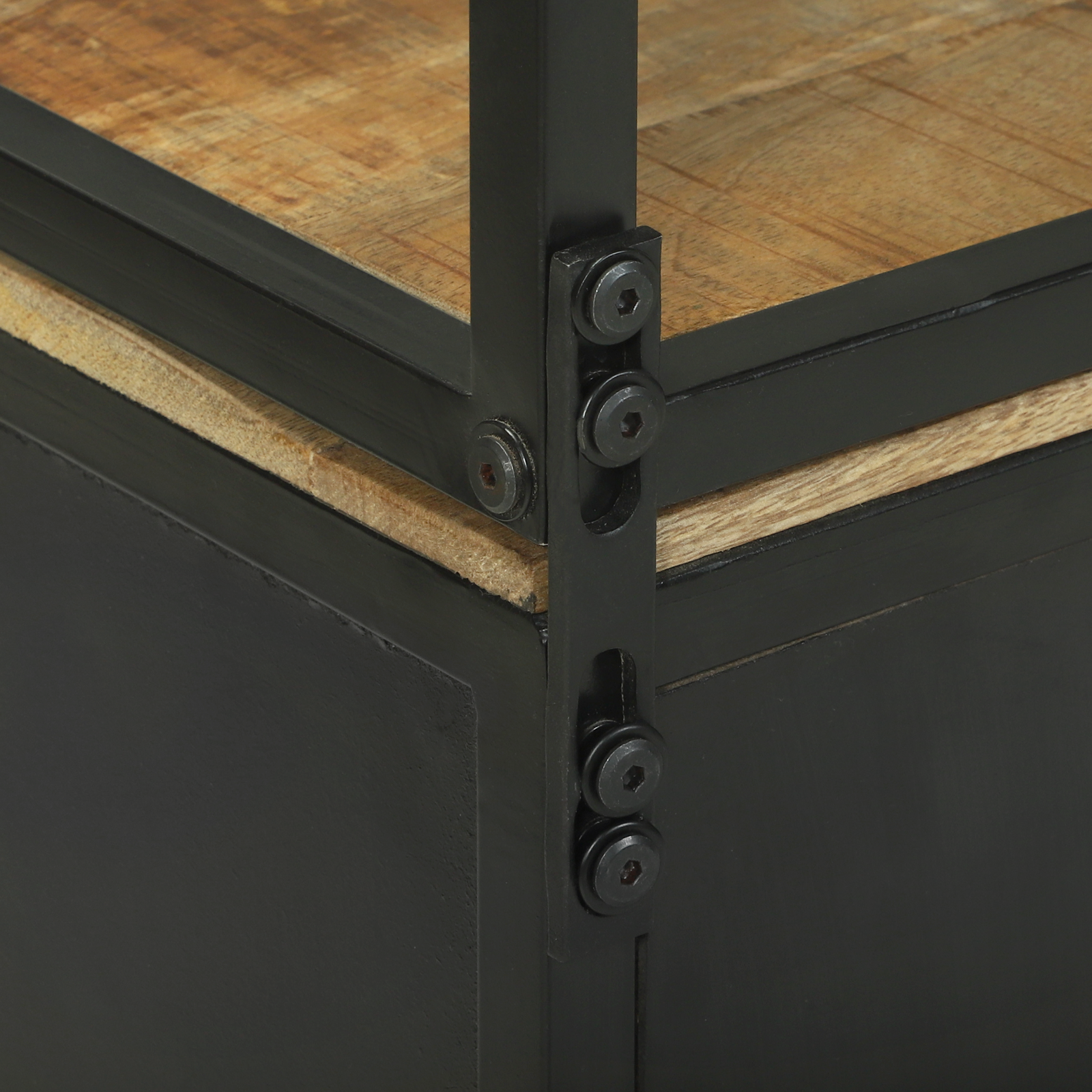 Highboard 70x35x180 cm Solid Rough Wood Mango - Image 10