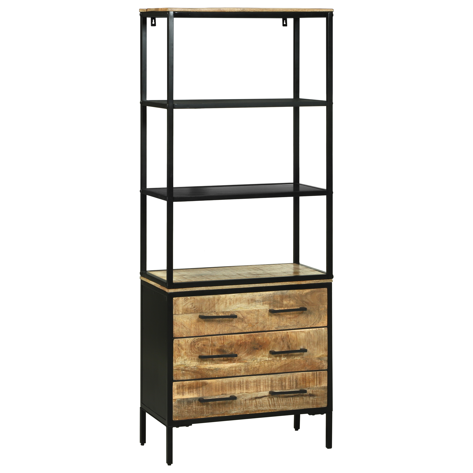 Highboard 70x35x180 cm Solid Rough Wood Mango - Image 2