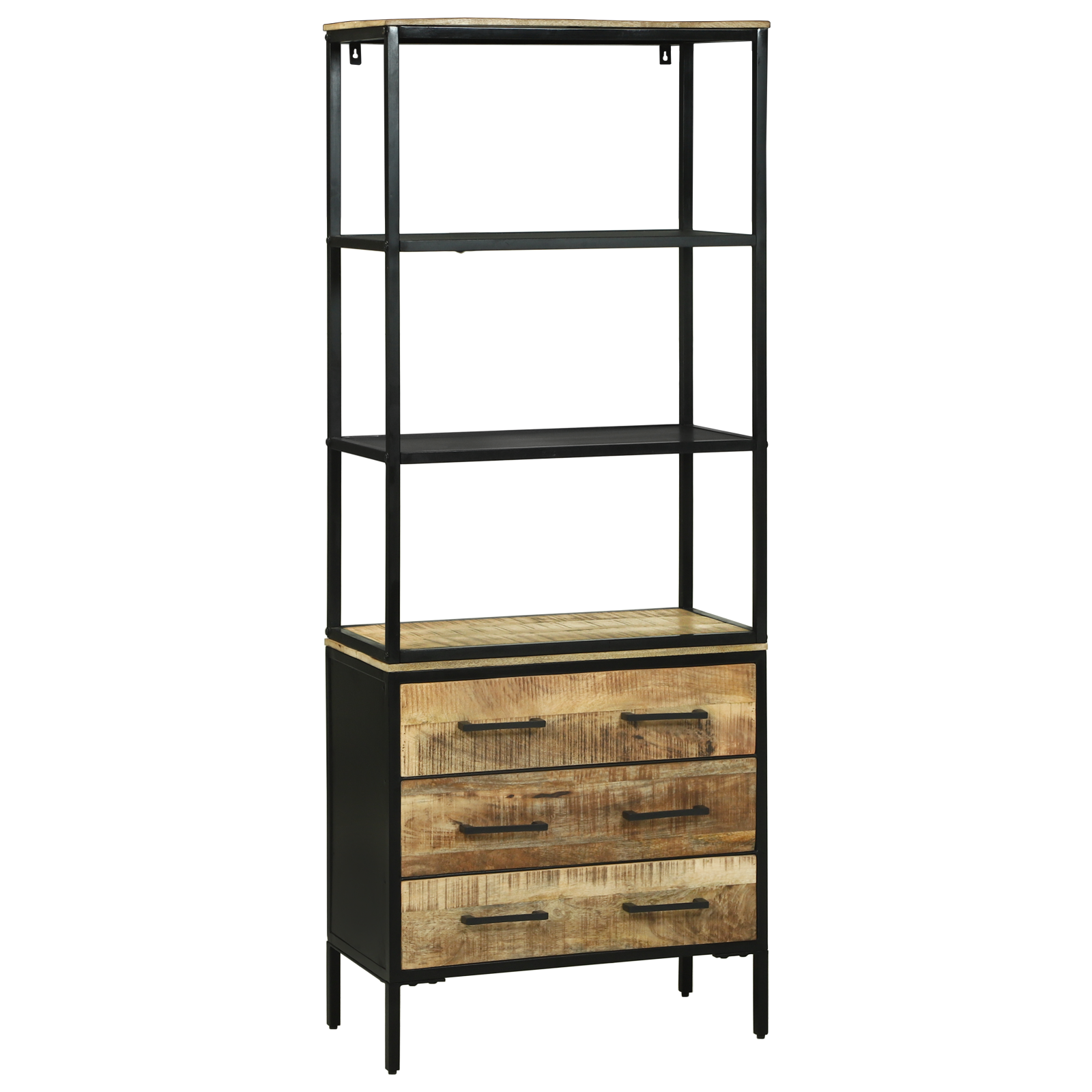 Highboard 70x35x180 cm Solid Rough Wood Mango - Image 3