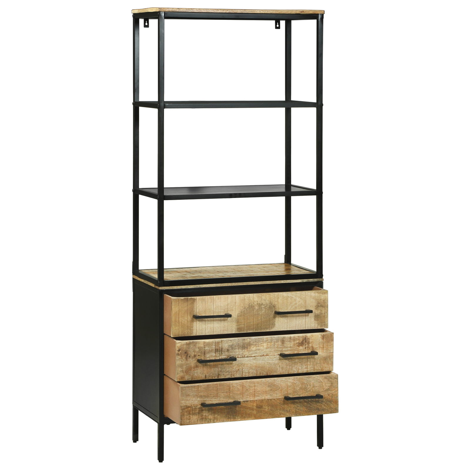 Highboard 70x35x180 cm Solid Rough Wood Mango - Image 4