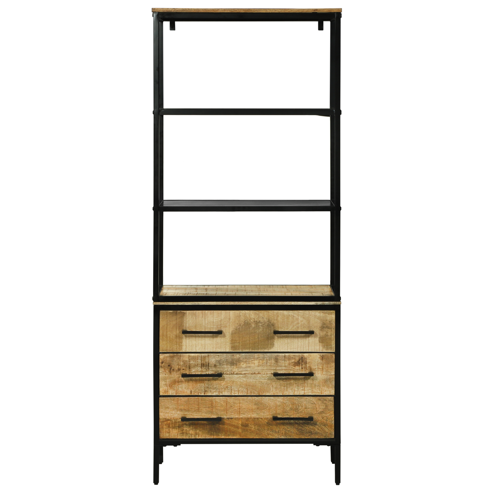Highboard 70x35x180 cm Solid Rough Wood Mango - Image 5