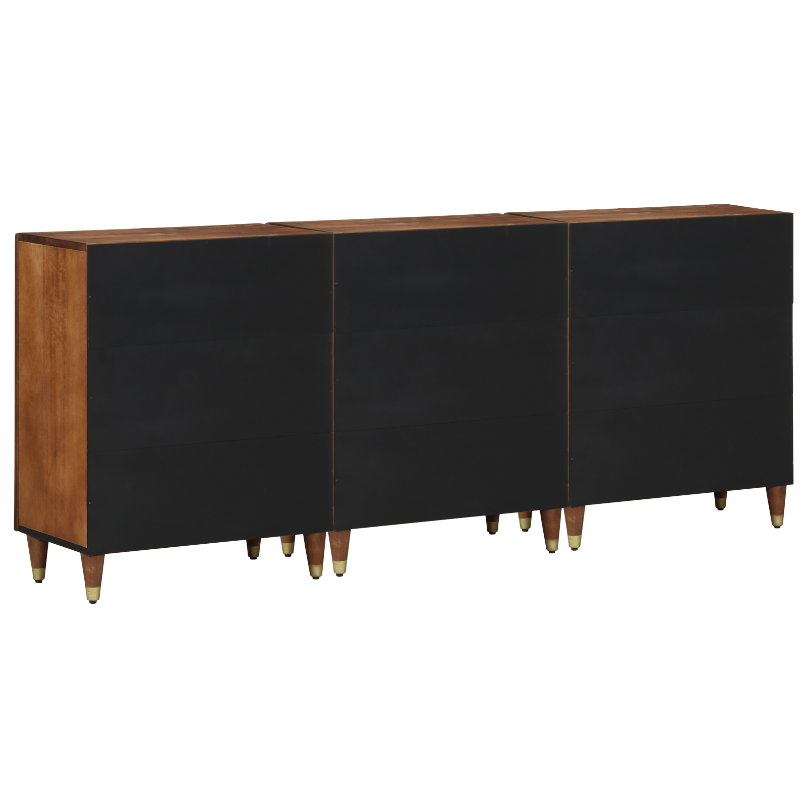 3 Piece Bathroom Furniture Set Solid Rough Wood Mango - Image 7