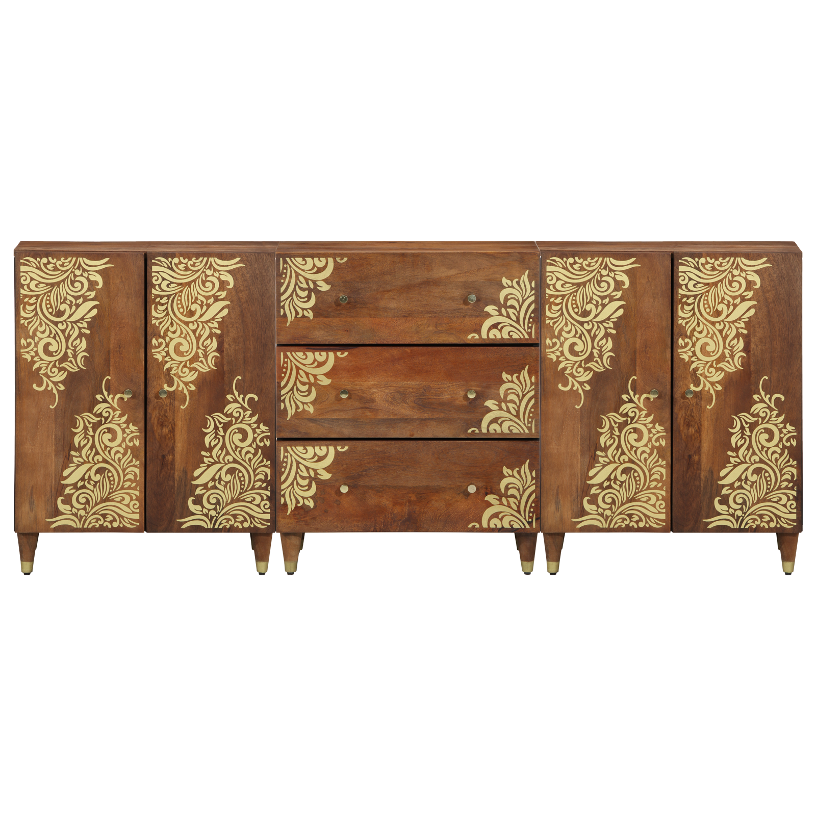 3 Piece Bathroom Furniture Set Solid Rough Wood Mango - Image 6