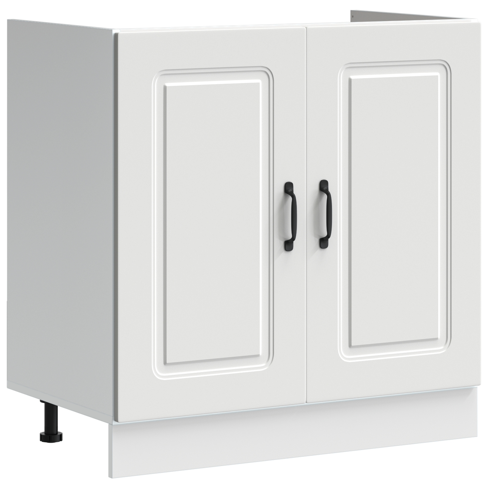 Kitchen Cabinet ""Kalmar"" with Double Basins White Engineered wood - Image 4
