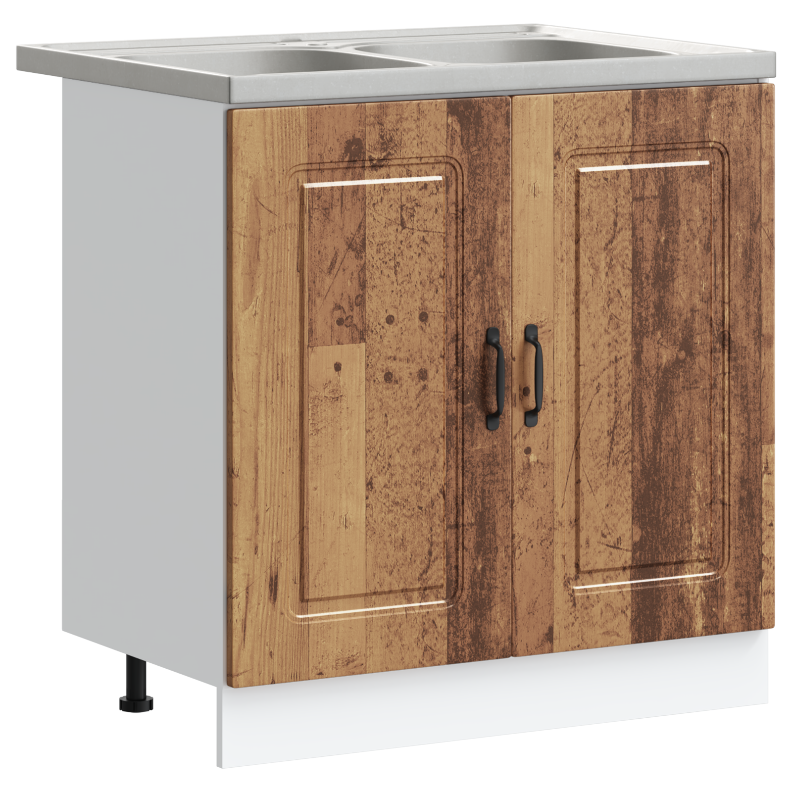 Kitchen Cabinet ""Kalmar"" with Double Basins Old Wood Engineered wood - Image 2