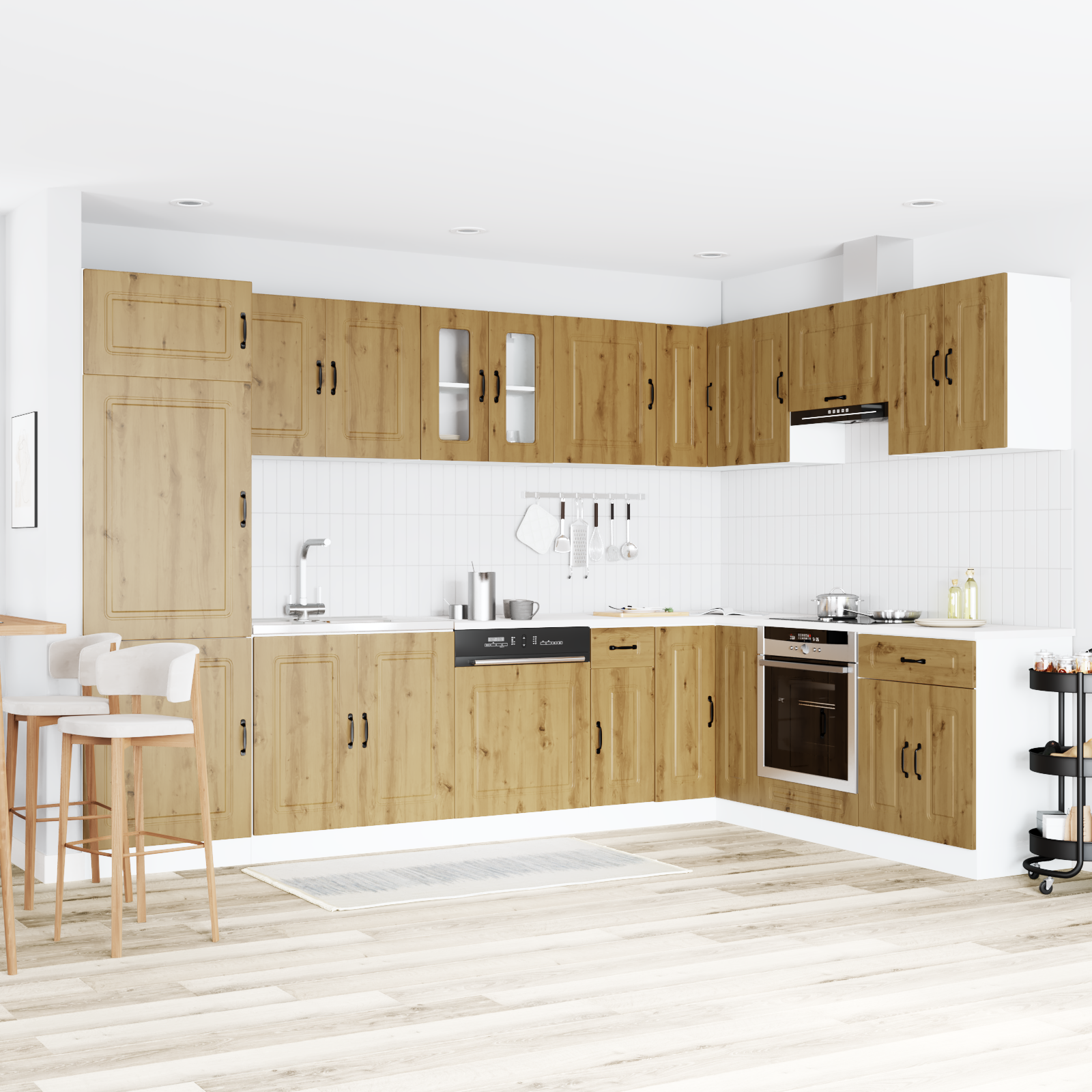 vidaXL Dulap de bucătărie cu ușă Kalmar 2 pcs Maro 80 x 46 x 81.5 cm