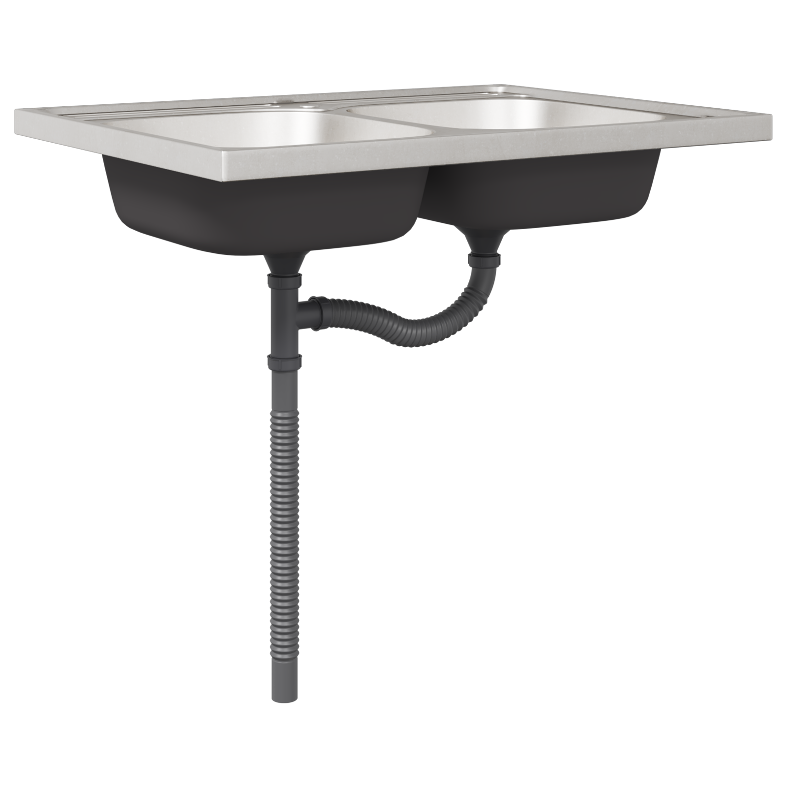 Köögikapp uksega Lucca 2 pcs Valge 80 x 46 x 81.5 cm Tehispuit - Image 5