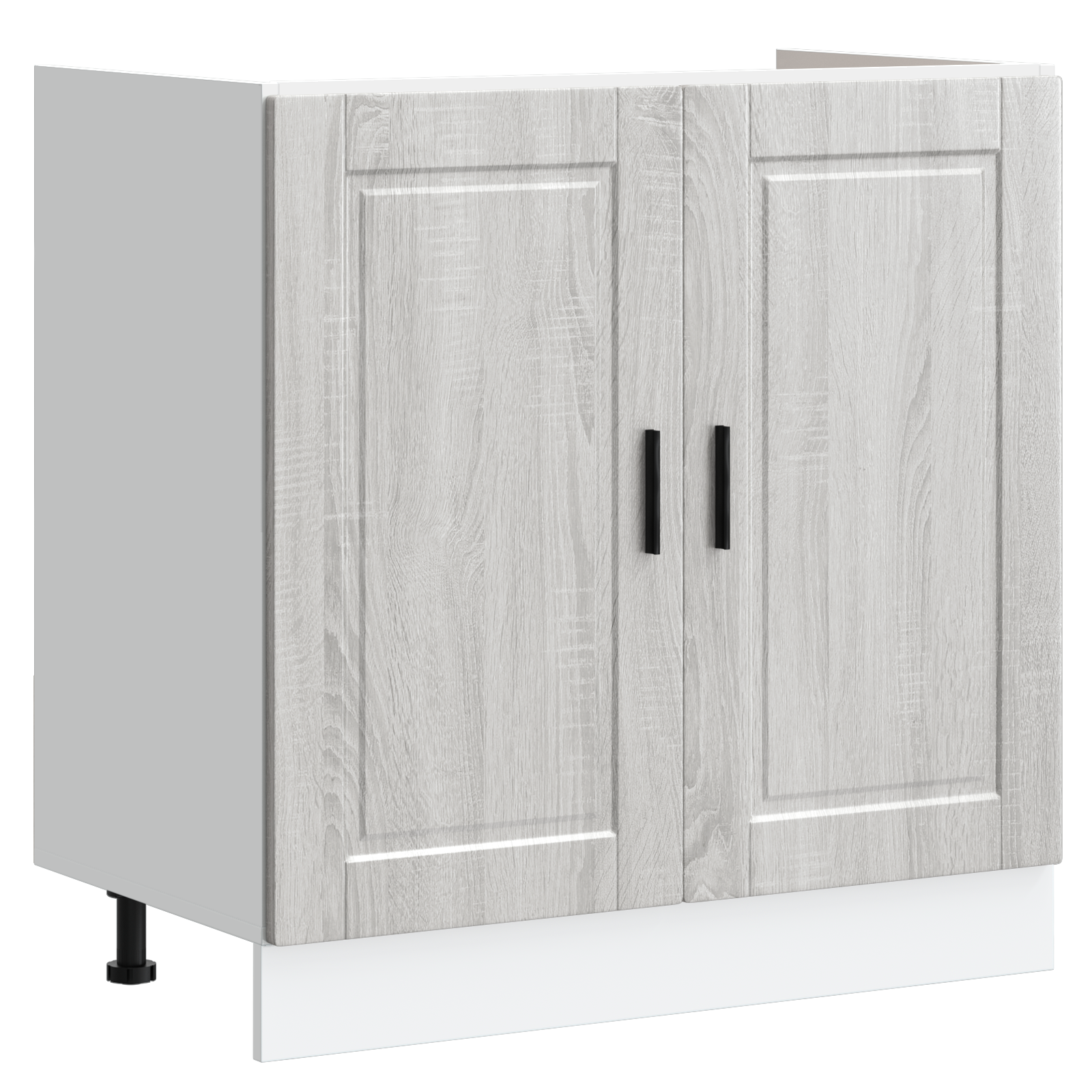 Sink Base Cabinet ""Porto"" med håndvask Grå Sonoma 80x46x84,5 cm Konstrueret træ 4 image product%2F3315027%2FP Image 3315027 WBG Angle%20%281%29 01