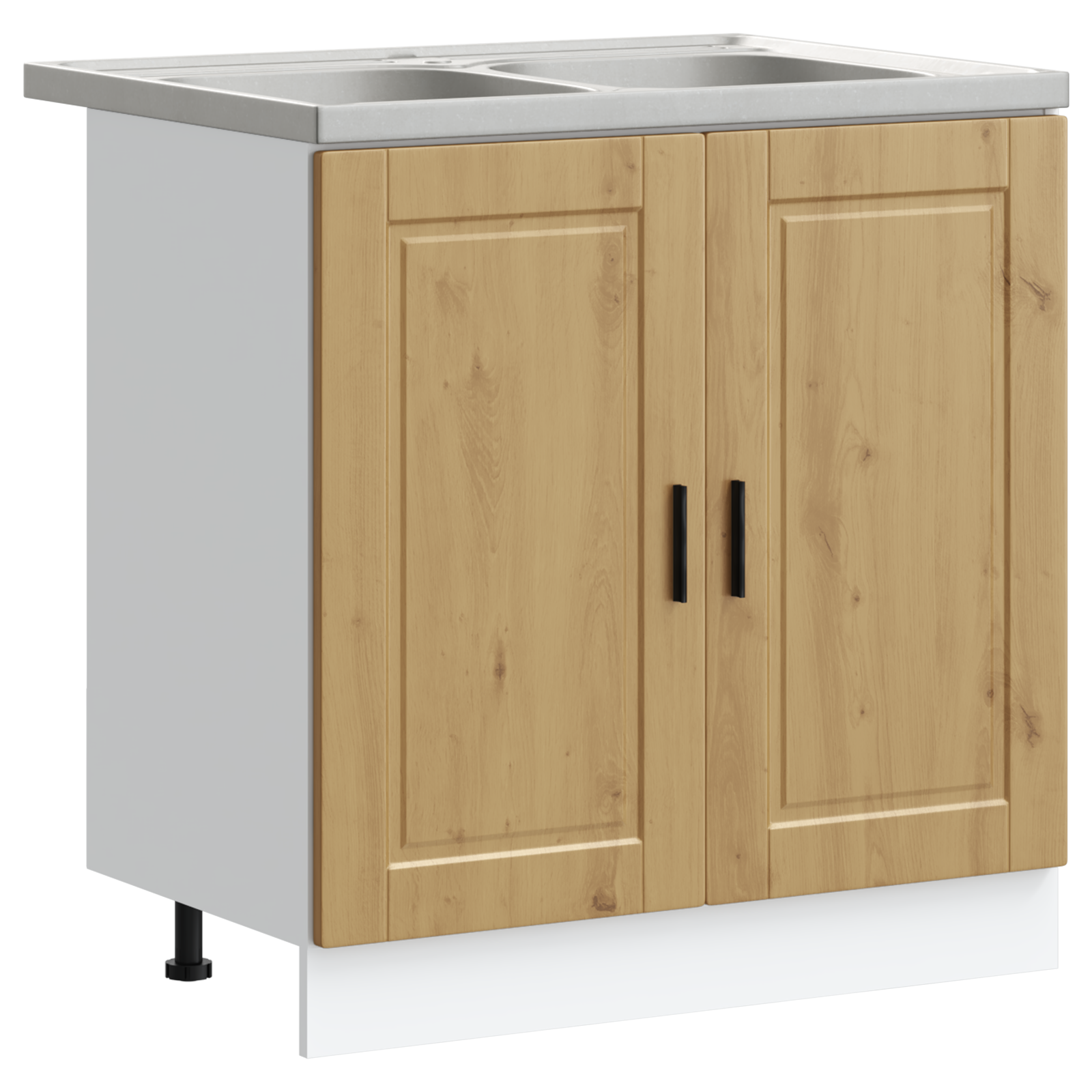 Sænkebase Skab "Porto" med Vask i Artisan Eg 80x46x84,5 cm Konstrueret Træ 2 image product%2F3315030%2FP Image 3315030 WBG Angle Main 03