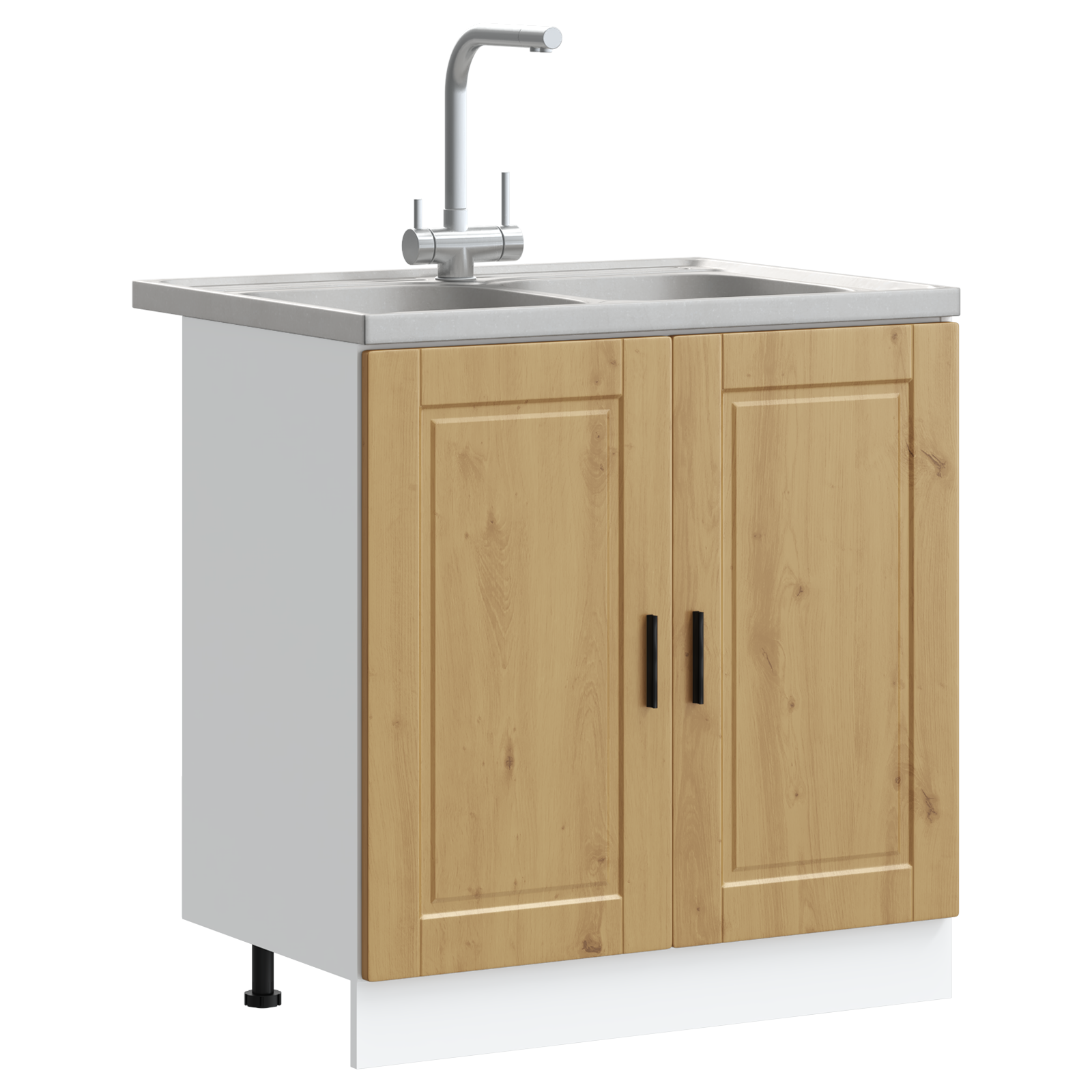 Sænkebase Skab "Porto" med Vask i Artisan Eg 80x46x84,5 cm Konstrueret Træ 3 image product%2F3315030%2FP Staged 3315030 WBG Mood 01