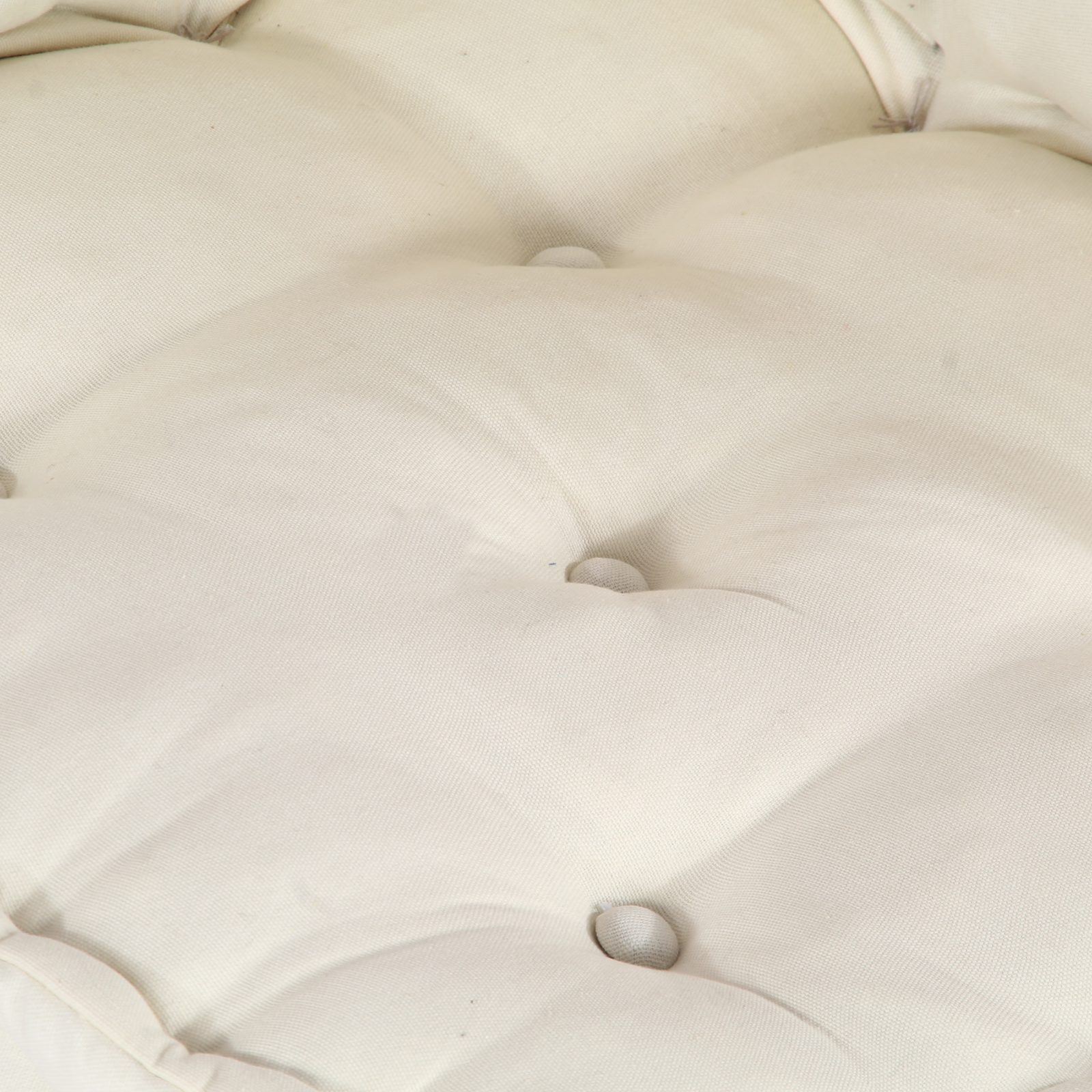 2-Seater Modular Pouffe Sofa Convertible Cream Fabric - Image 7