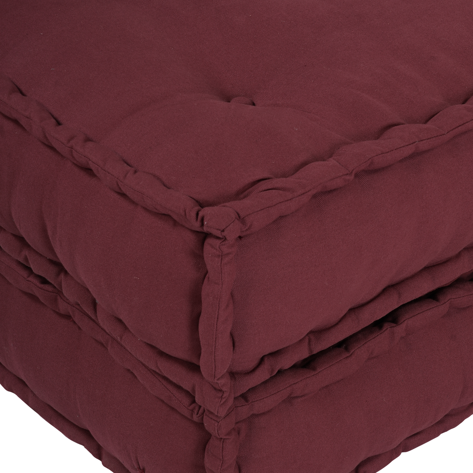 Modular Pouffes 2 pcs Maroon Fabric - Image 7