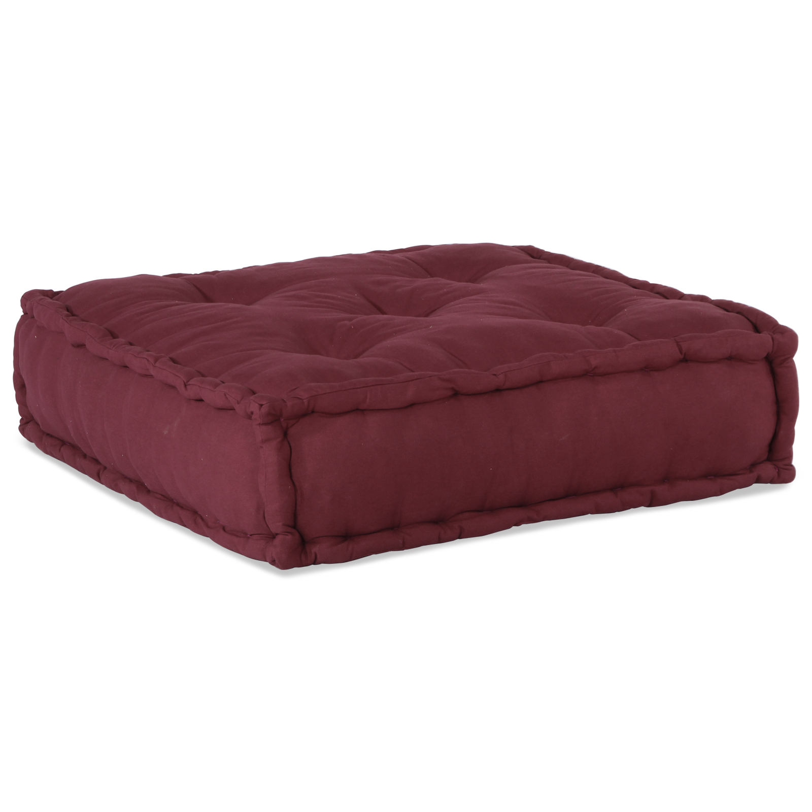 Modular Pouffes 2 pcs Maroon Fabric - Image 3
