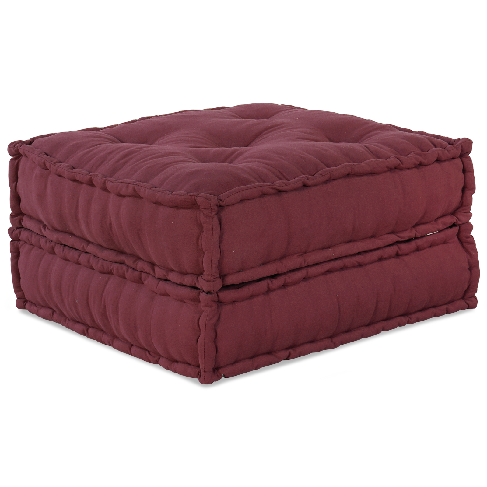 Modular Pouffes 2 pcs Maroon Fabric - Image 4