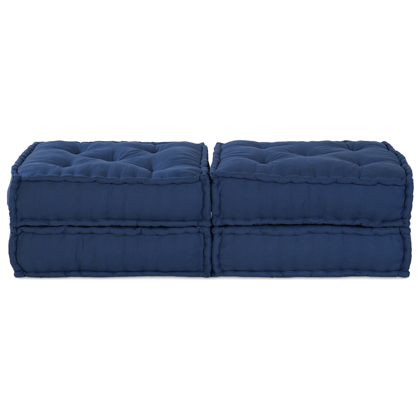 Modular Pouffes - 2 Pack in Indigo Fabric - Image 5
