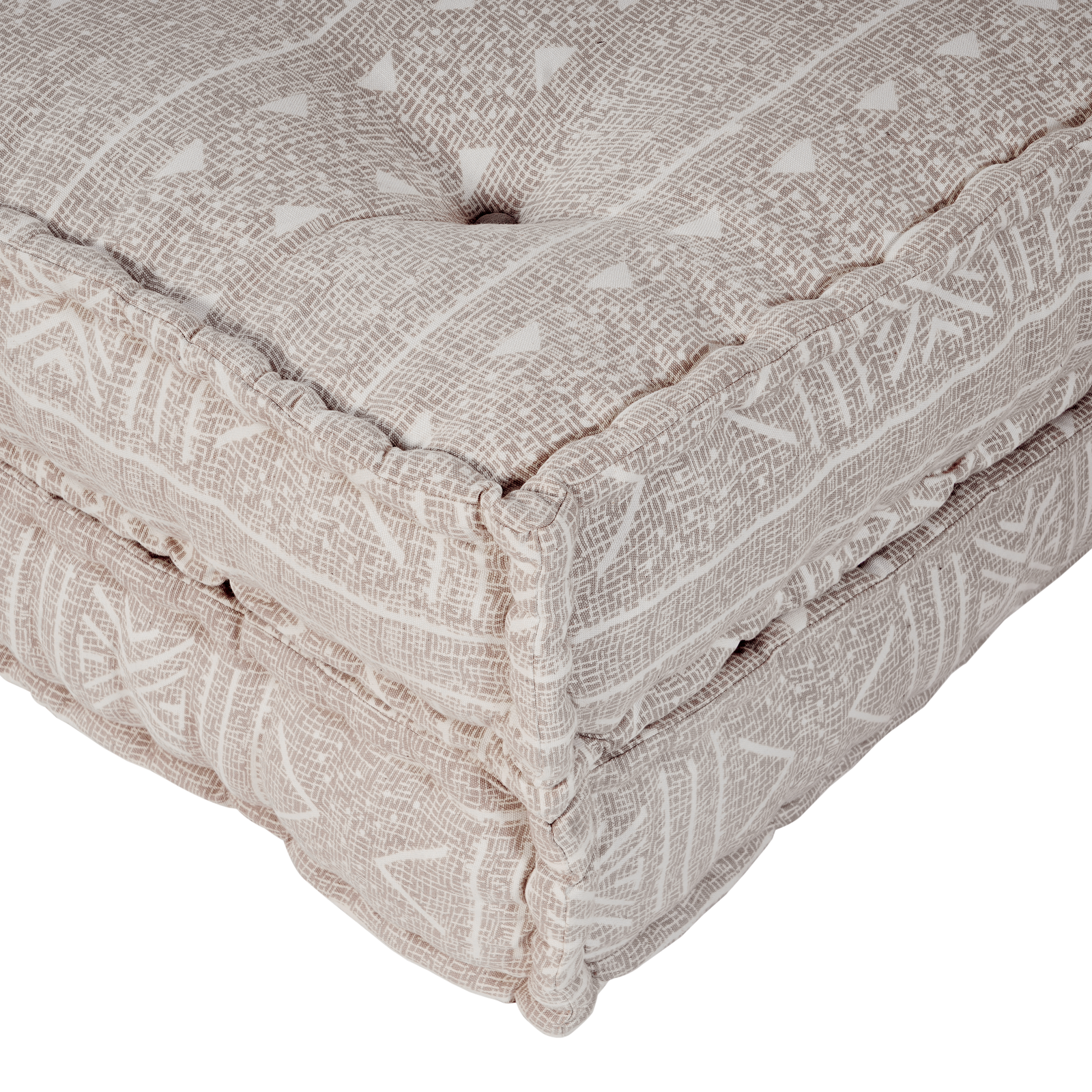 2-Seater Modular Pouffe Sofa Convertible in Light Brown Fabric - Image 7