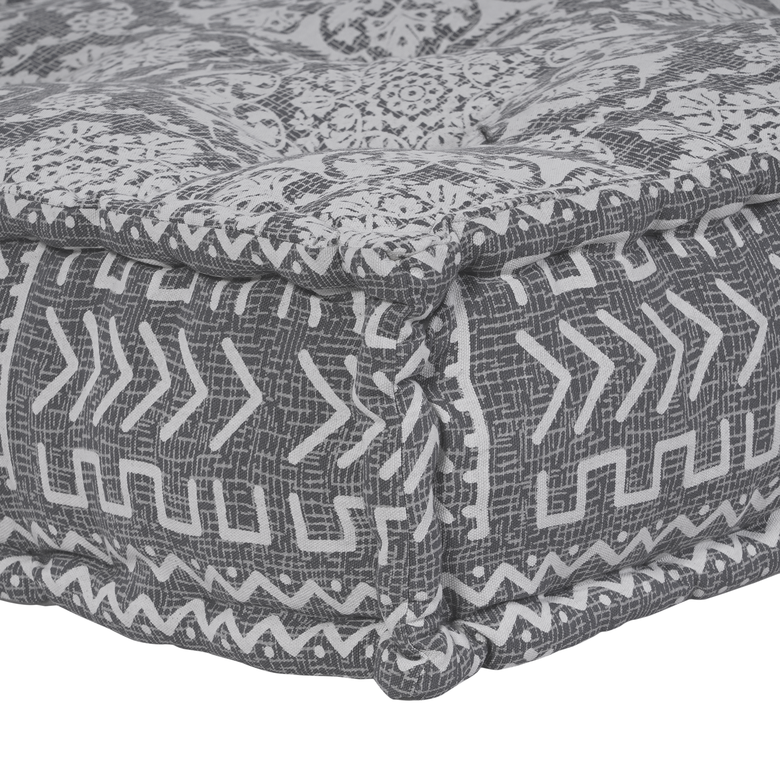 Puff-Schlafsofa 3-Sitzer Modular Hellgrau Stoff – Bild 11