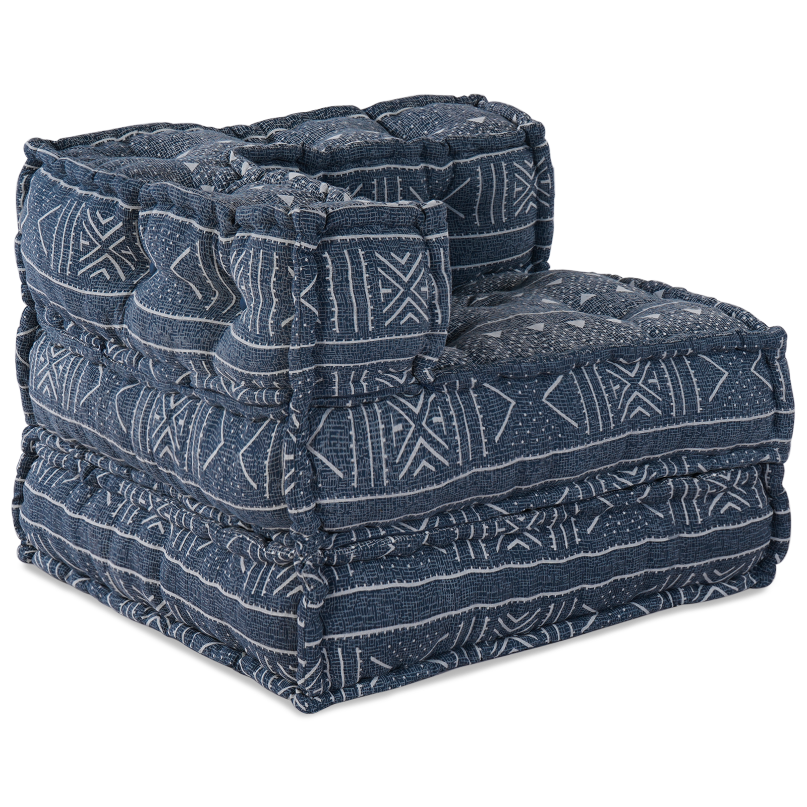 Puff-Schlafsofa 2-Sitzer Modular Indigo Stoff – Bild 3