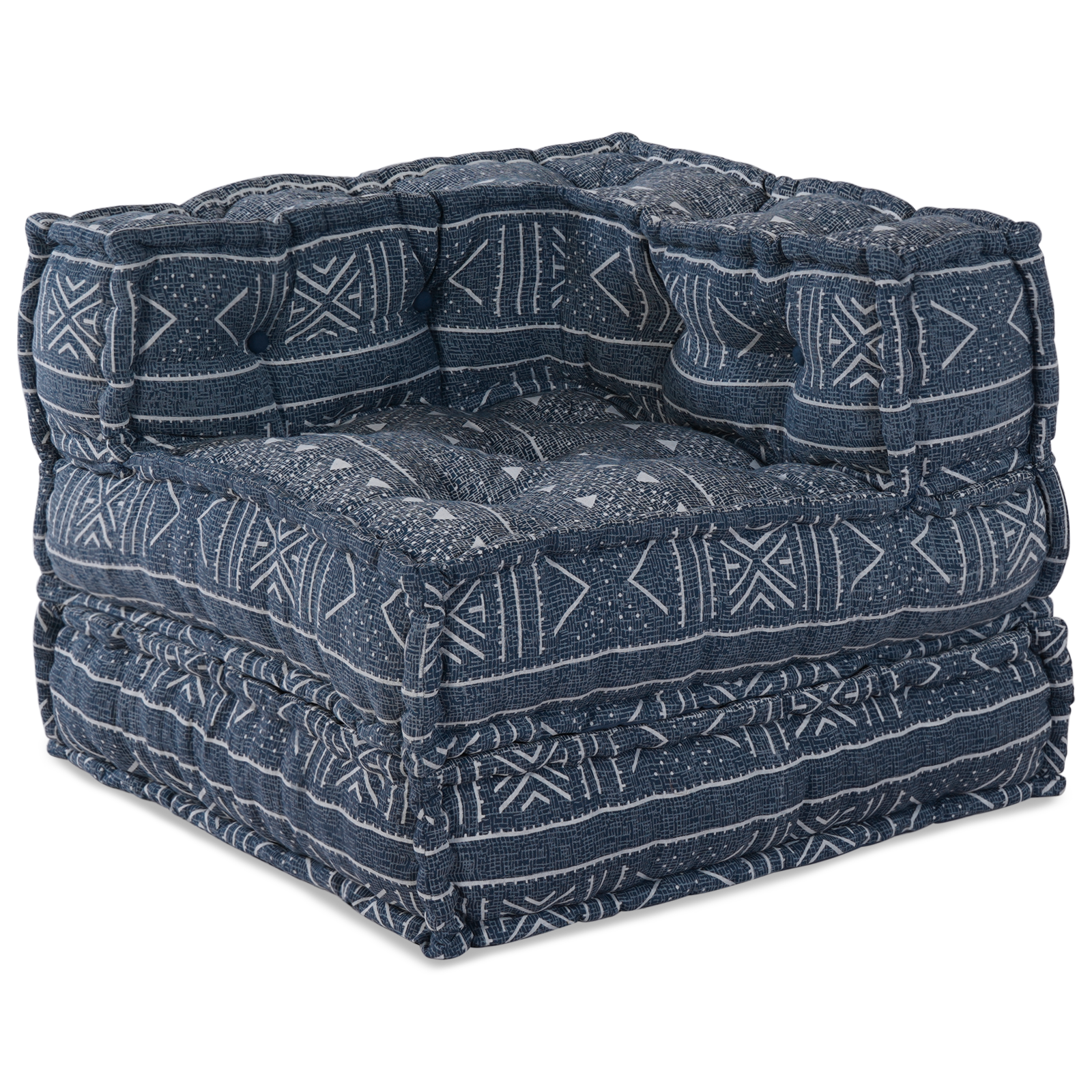 Puff-Schlafsofa 2-Sitzer Modular Indigo Stoff – Bild 6