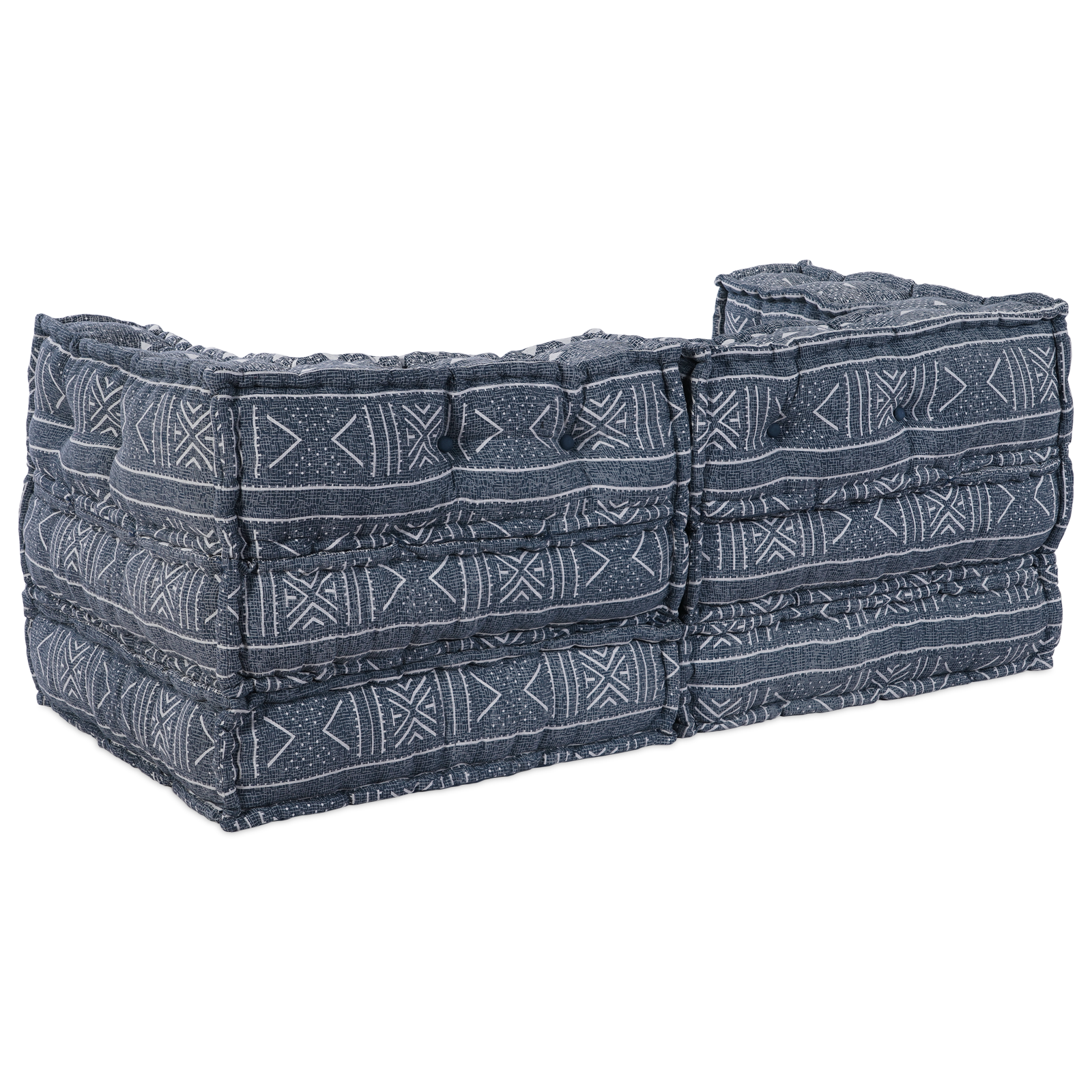 Puff-Schlafsofa 2-Sitzer Modular Indigo Stoff – Bild 8