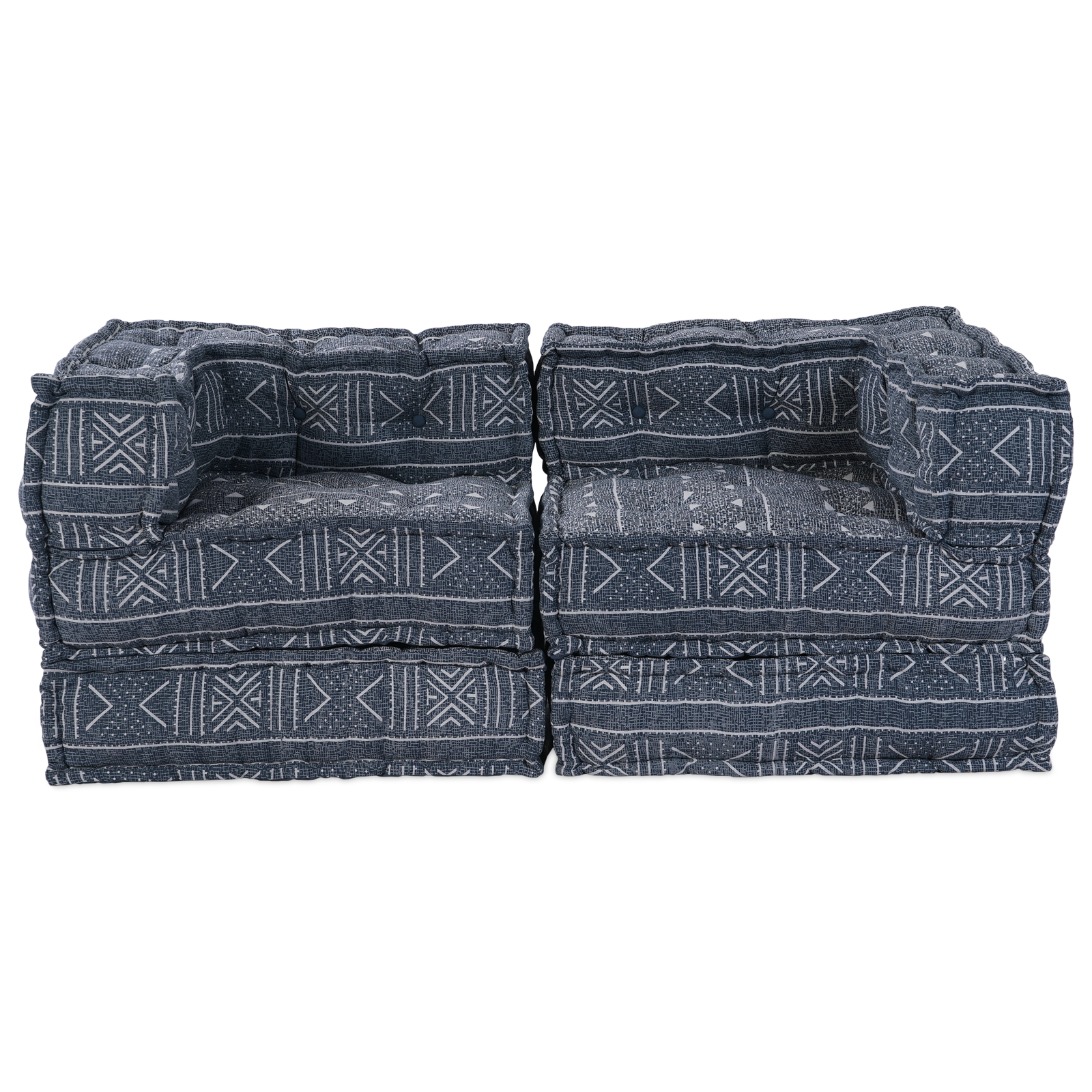 Puff-Schlafsofa 2-Sitzer Modular Indigo Stoff – Bild 7