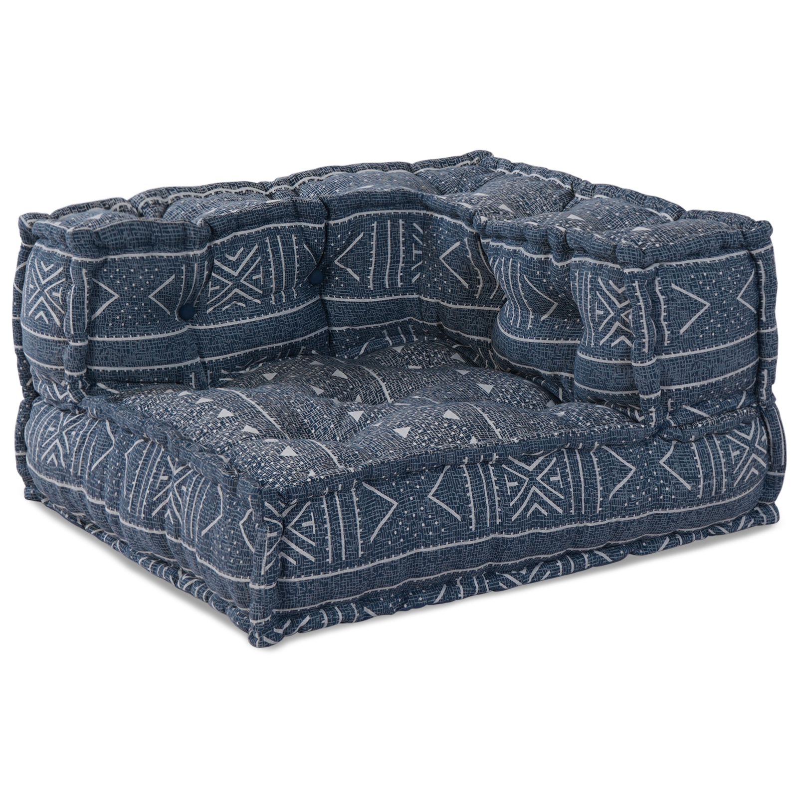 Puff-Schlafsofa 3-Sitzer Modular Indigo Stoff – Bild 4