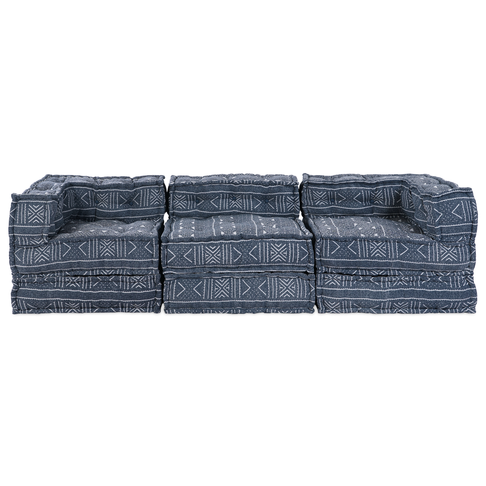 Puff-Schlafsofa 3-Sitzer Modular Indigo Stoff – Bild 7