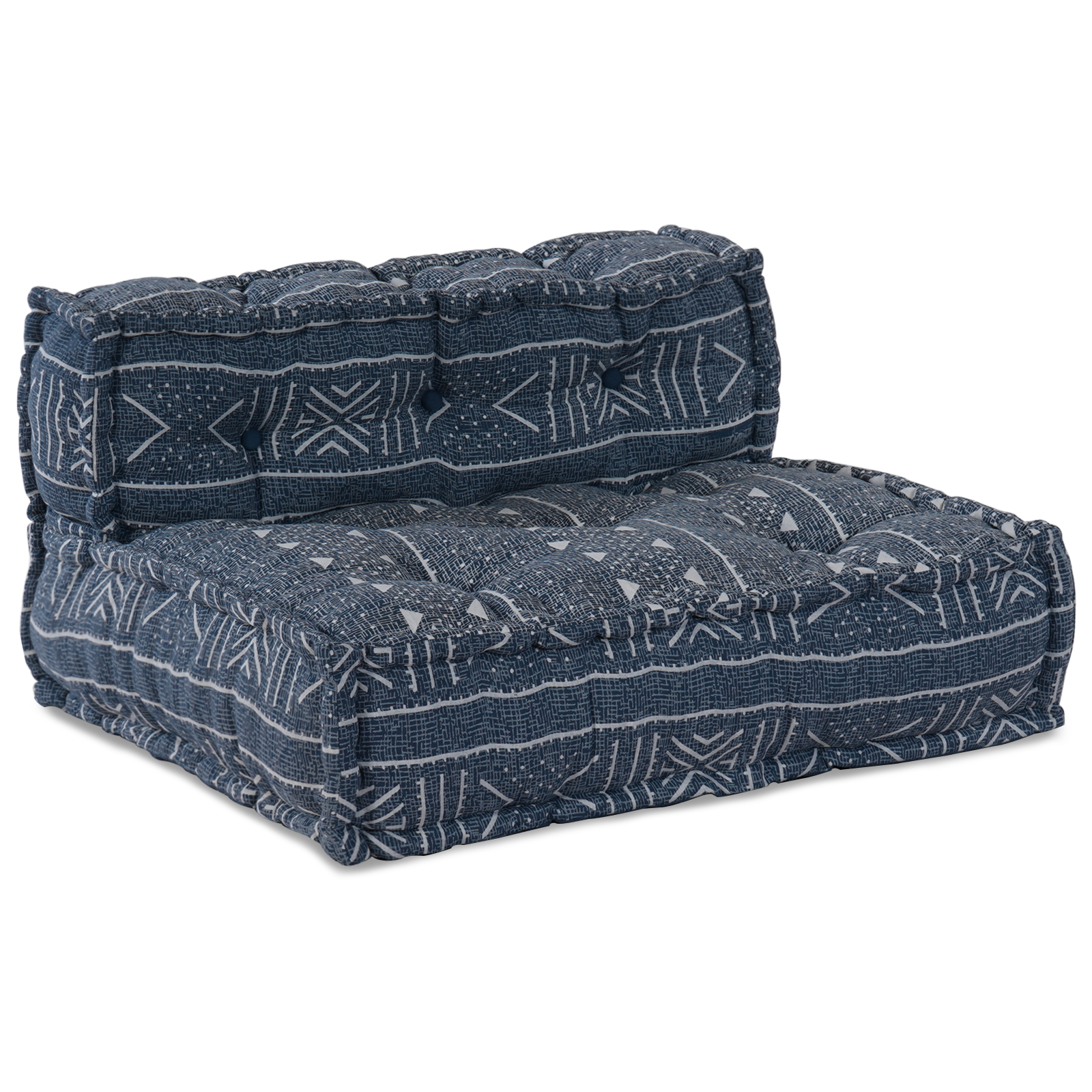 Puff-Schlafsofa 4-Sitzer Modular Indigo Stoff – Bild 3