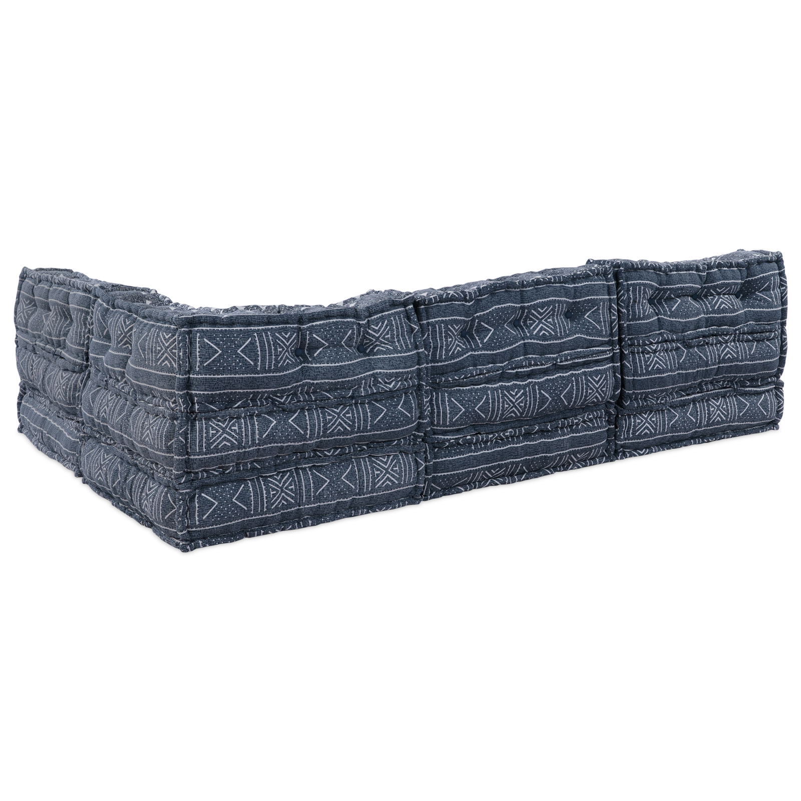 Puff-Schlafsofa 4-Sitzer Modular Indigo Stoff – Bild 8