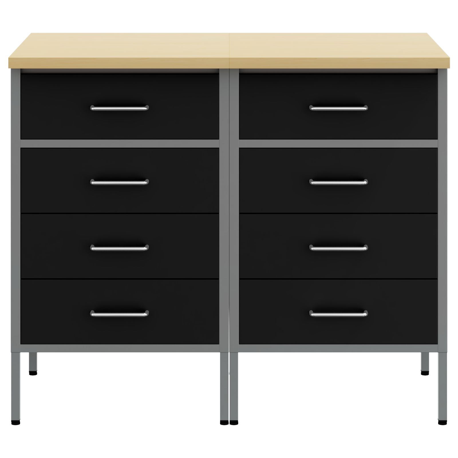 Arbejdsskabe 2 stk Sort og Grå i Træ og Stål 7 image product%2F3321362%2FP Image 3321362 WBG Front 05