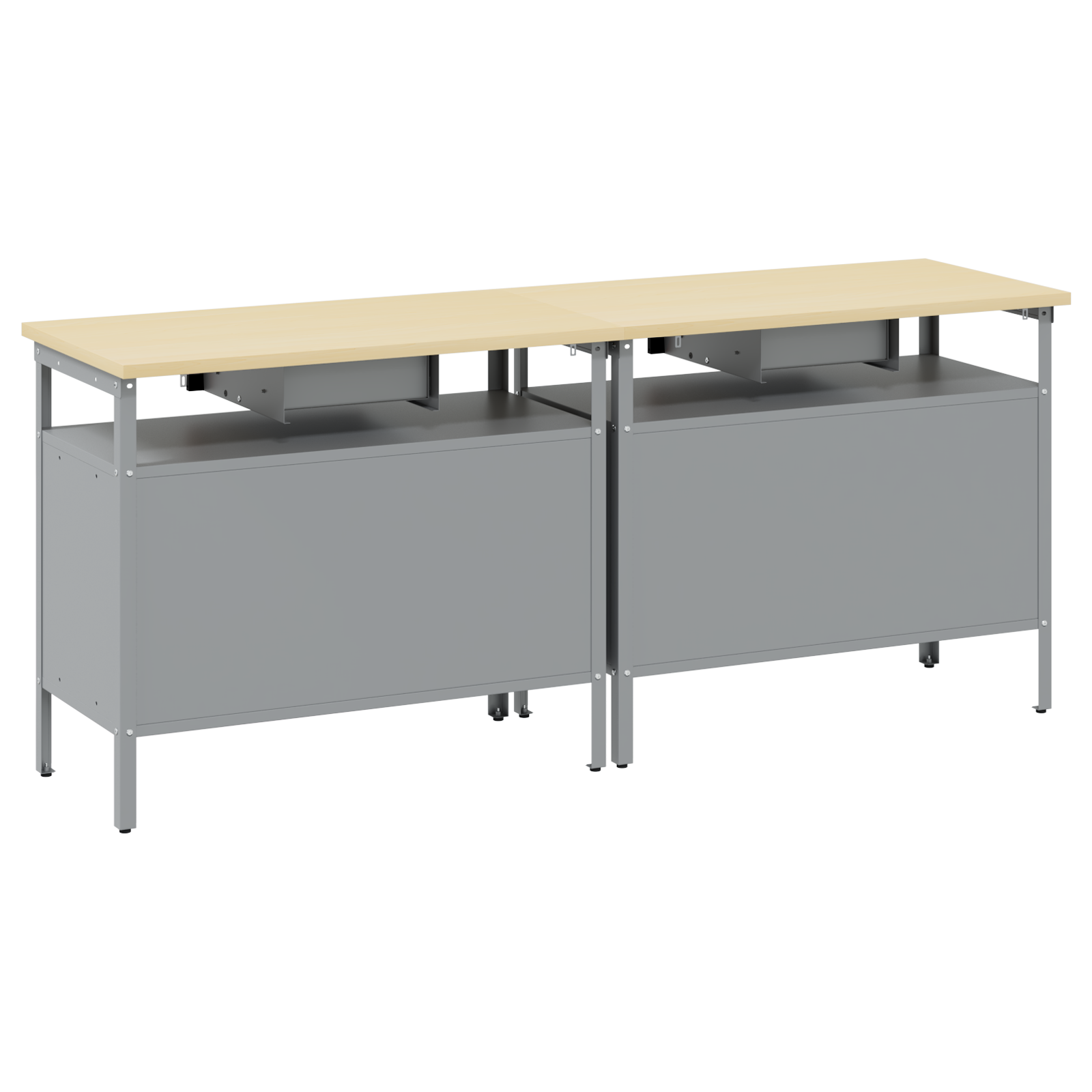 2 Piece Work Bench Set Black Steel - Image 9