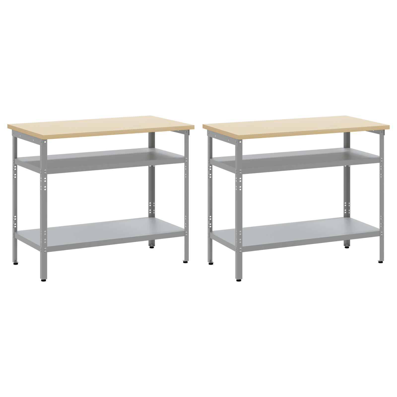 2-Piece Workbench Set in Grey Steel - Image 3