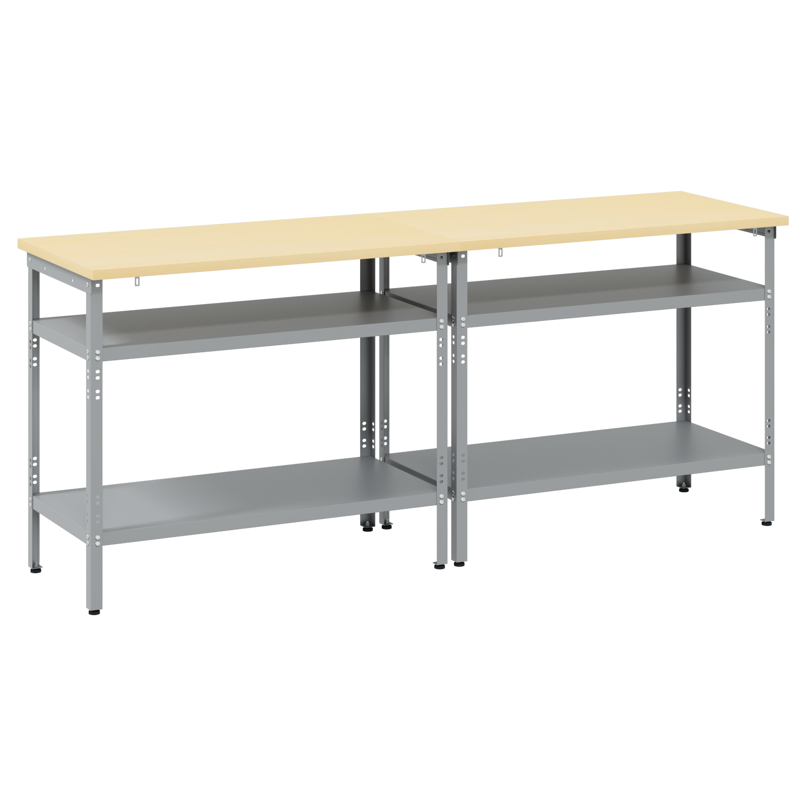 2-Piece Workbench Set in Grey Steel - Image 4