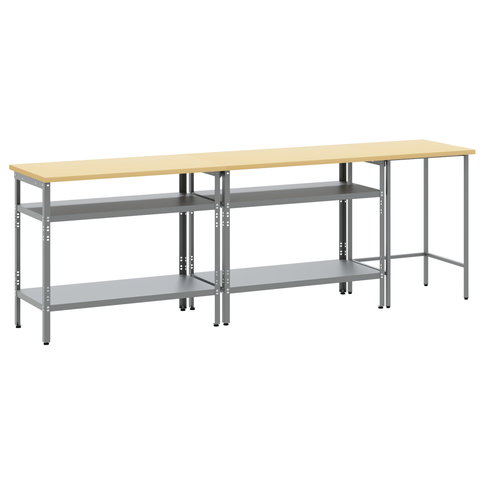 3 Piece Workbench Set - Gray Steel - Image 2