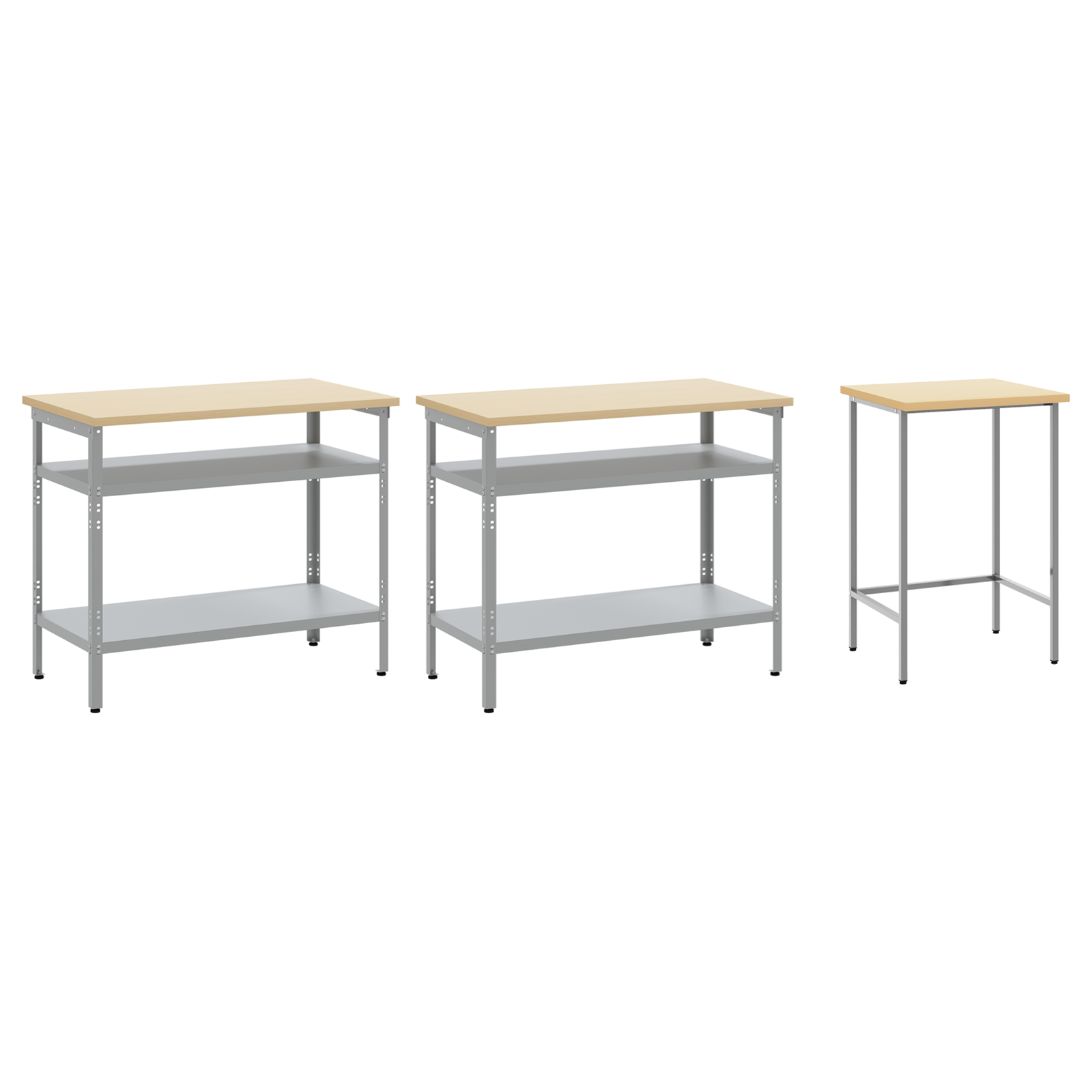 3 Piece Workbench Set - Gray Steel - Image 3
