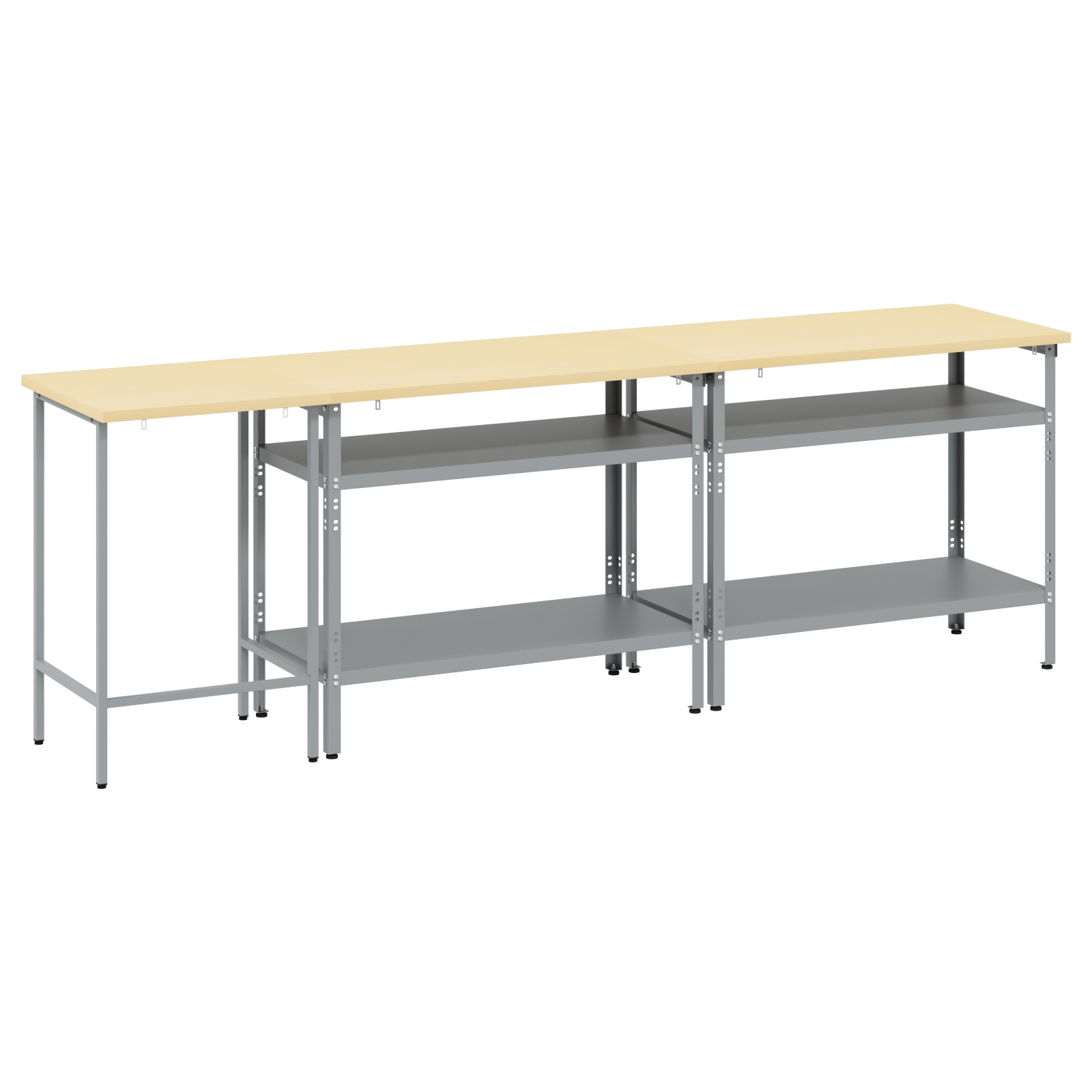 3 Piece Workbench Set - Gray Steel - Image 5