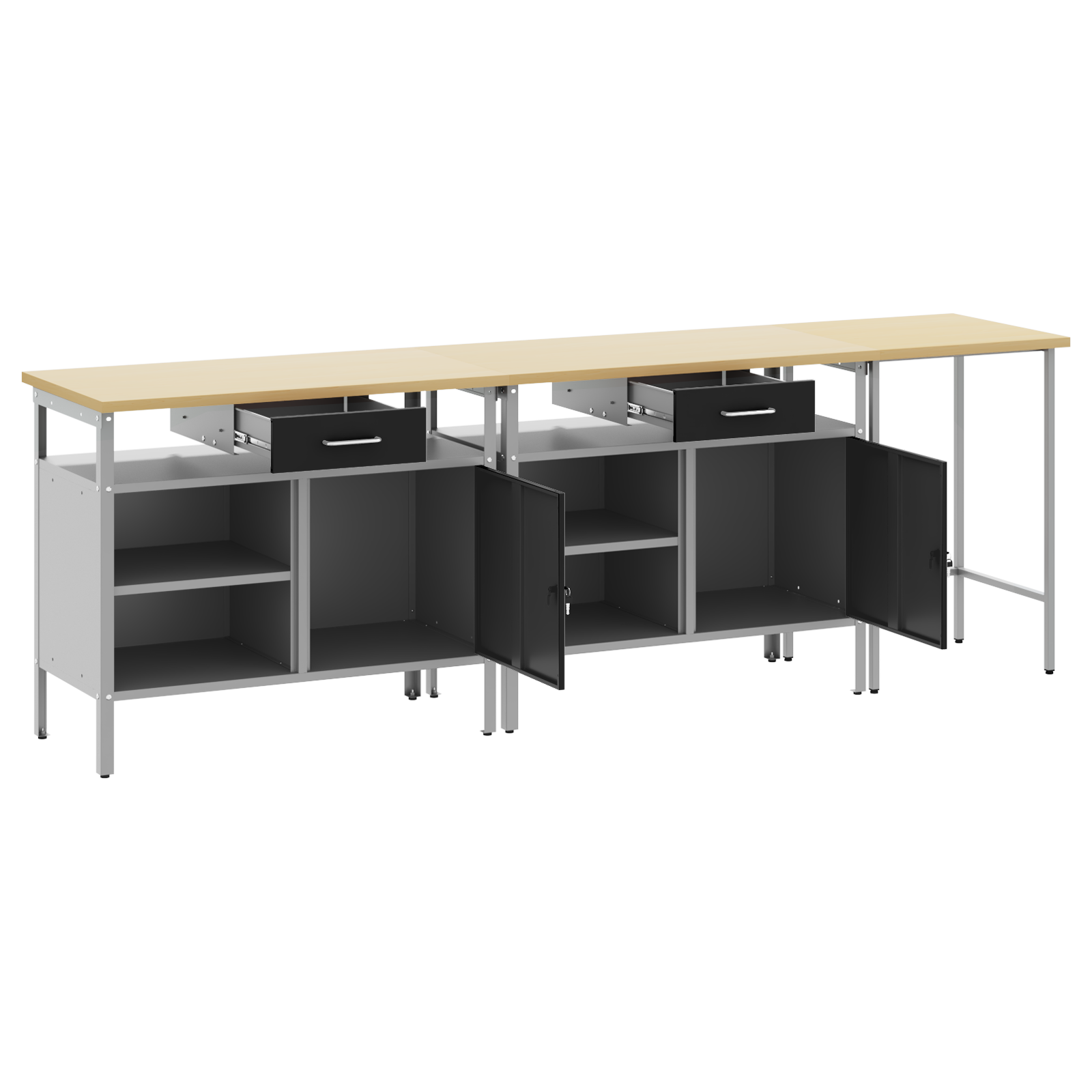 3-Piece Work Bench Set in Red Steel - Image 5