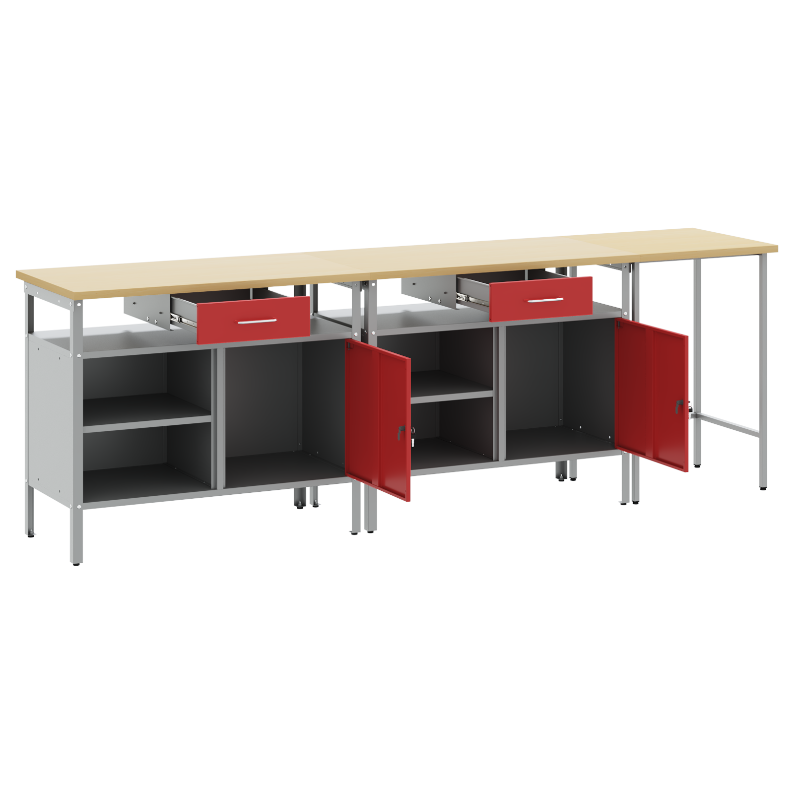 3-Piece Workbench Set - Black Steel - Image 4