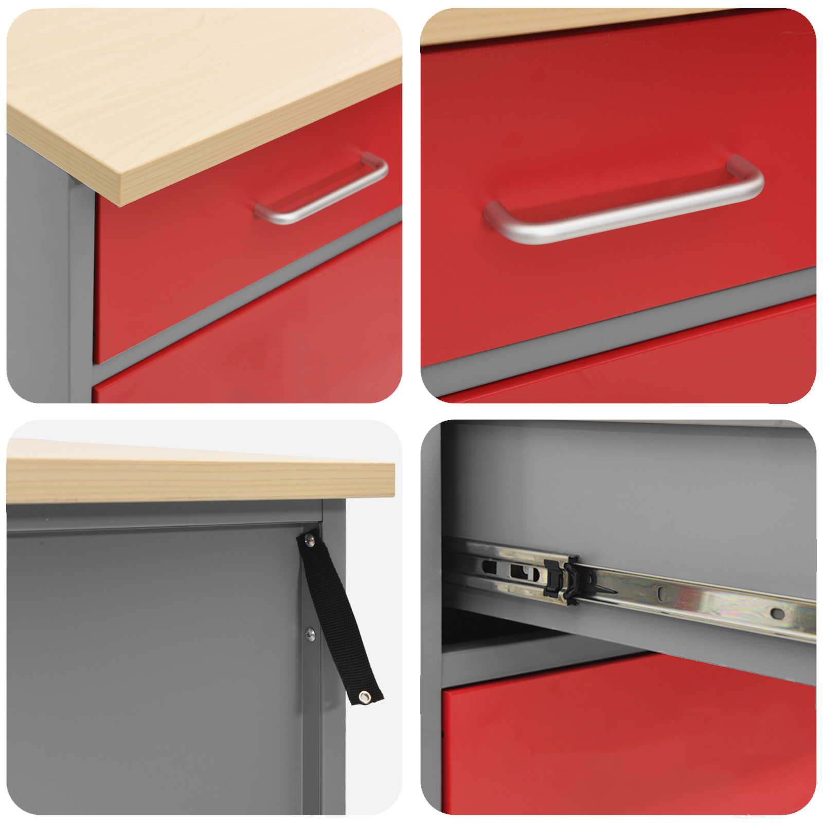 6-Piece Work Bench Set - Red Steel - Image 11