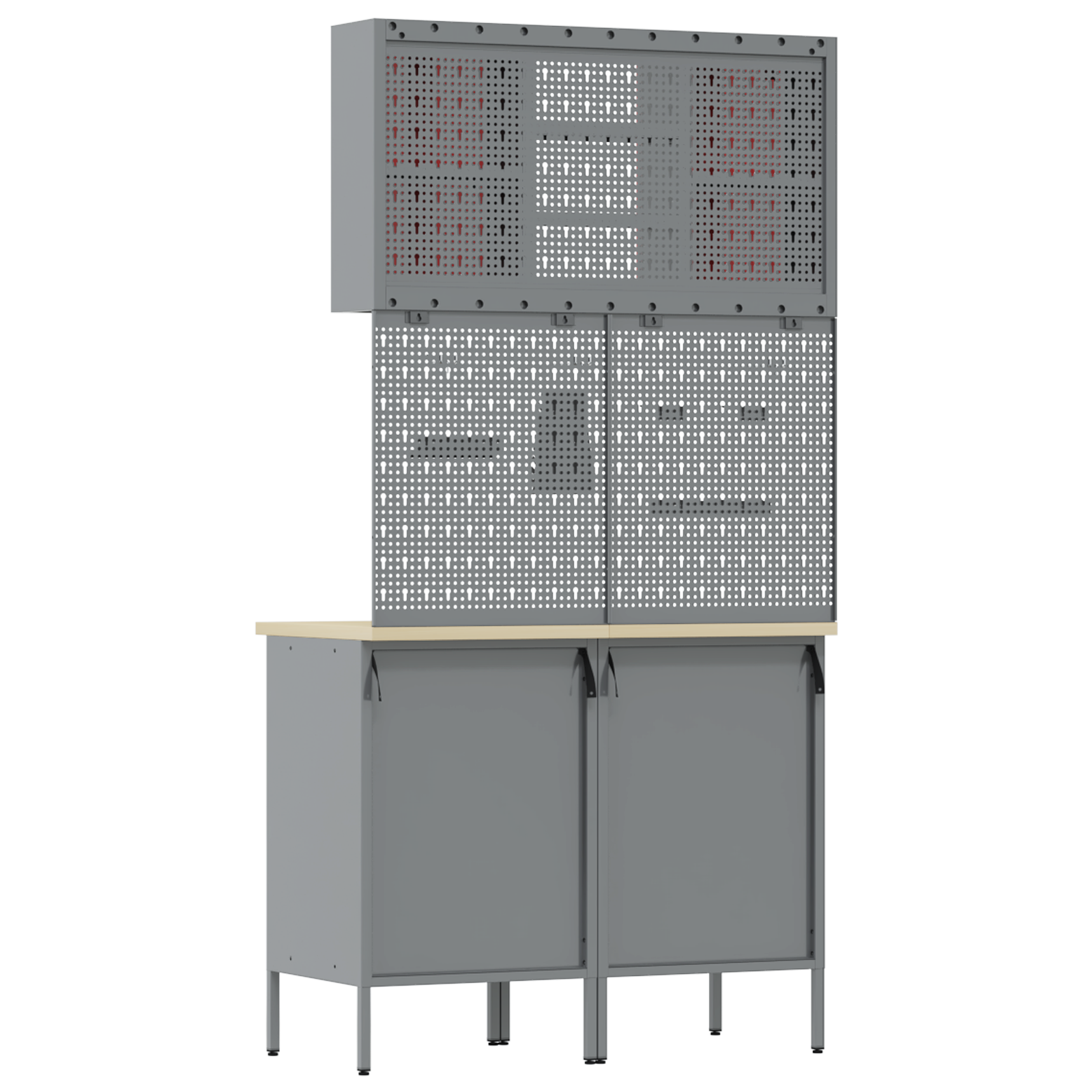 6-Piece Work Bench Set - Red Steel - Image 10