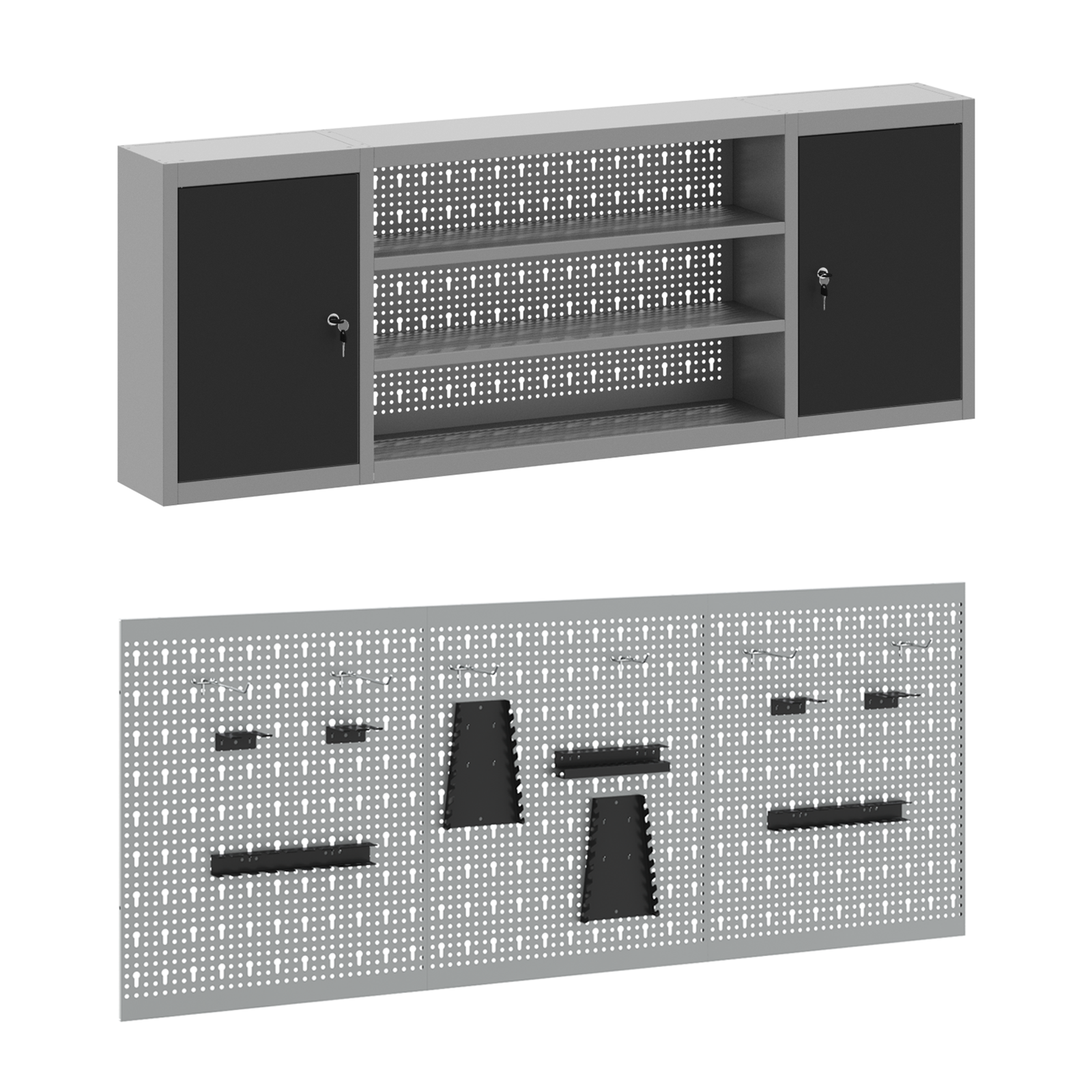 7-Piece Work Bench Set in Black Steel - Image 7