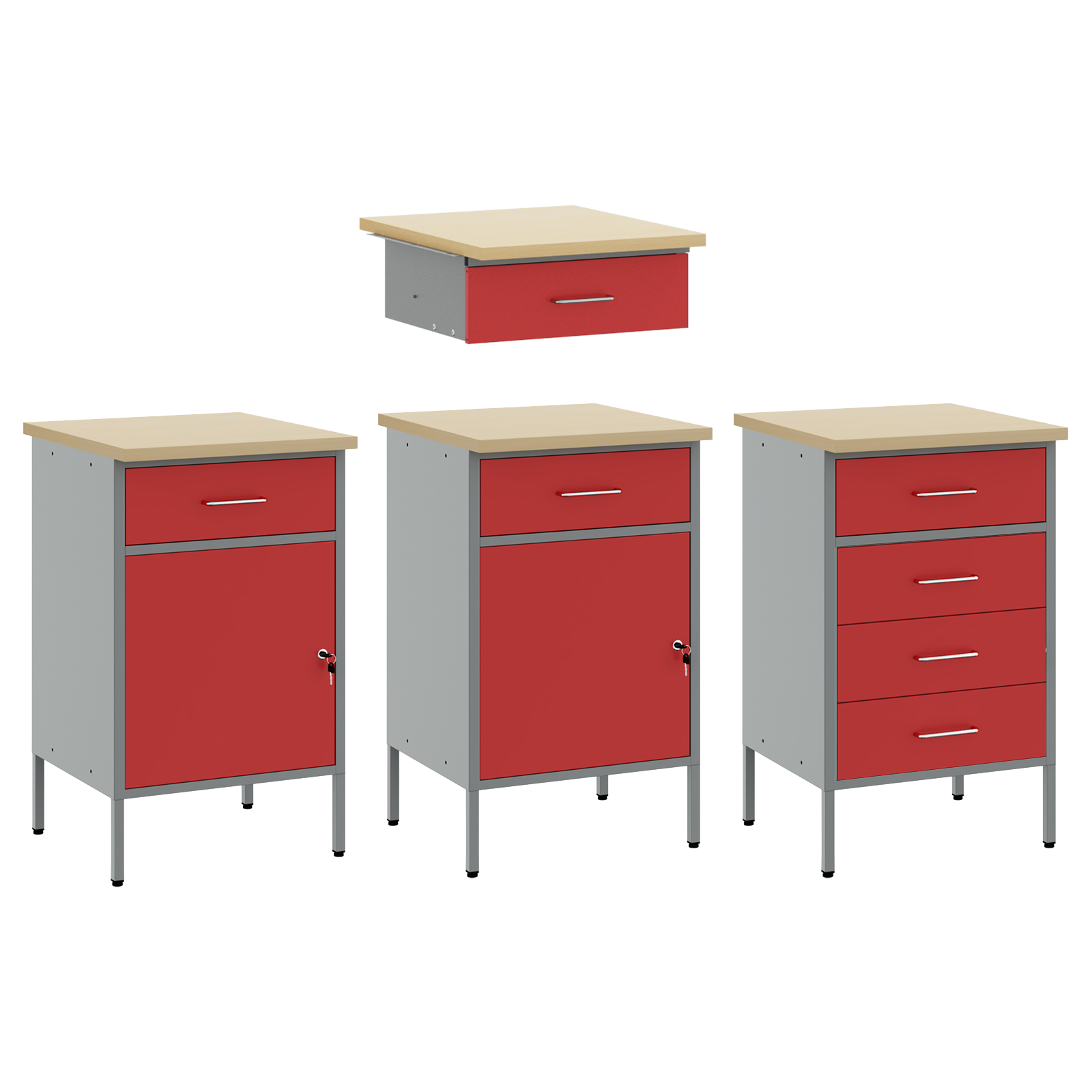 10 Piece Work Bench Set Red Steel - Image 6