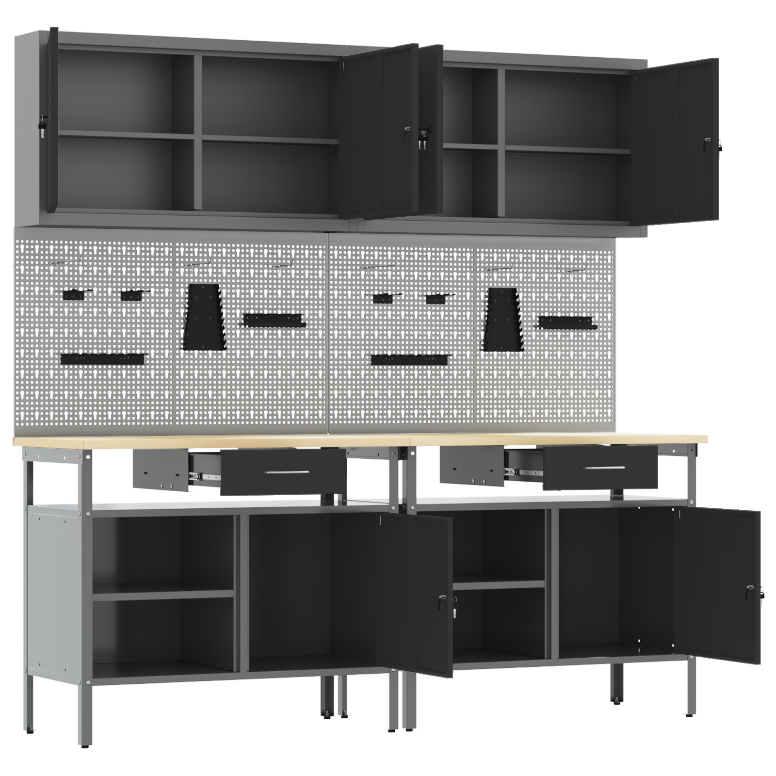 8-Piece Work Bench Set in Black Steel - Image 6